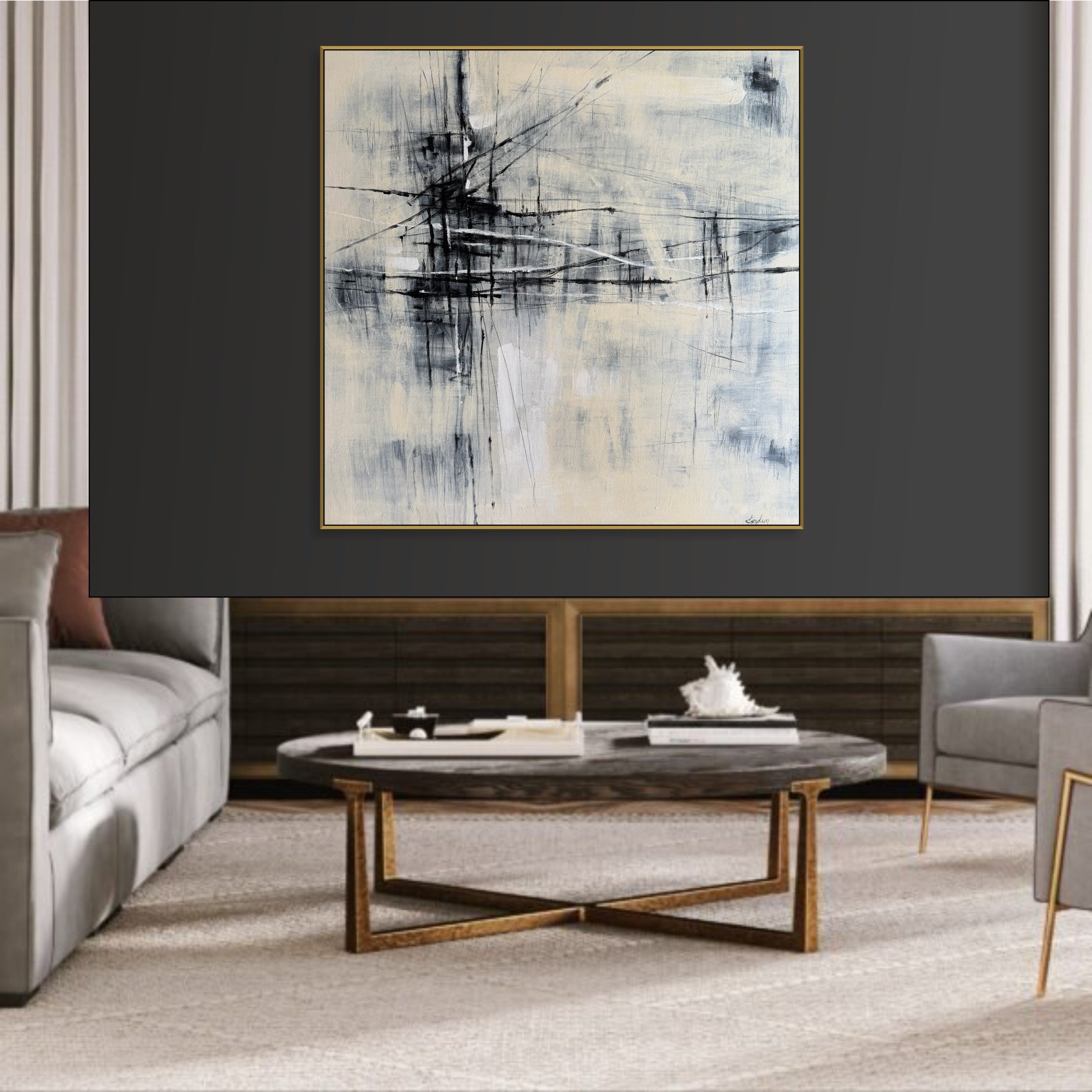 GEOMETRIC CROSSDROADS 40"x40"