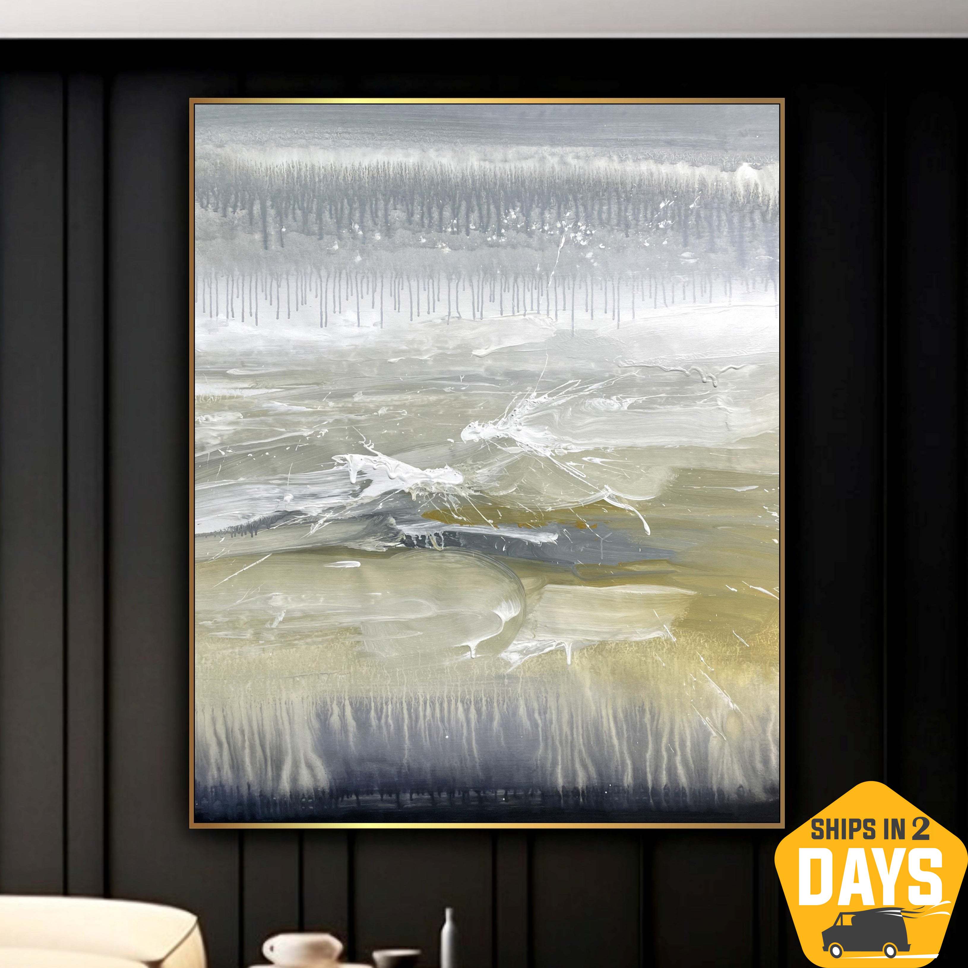 Textured abstract painting ASSOCIATION 236 51.2"x37.4"