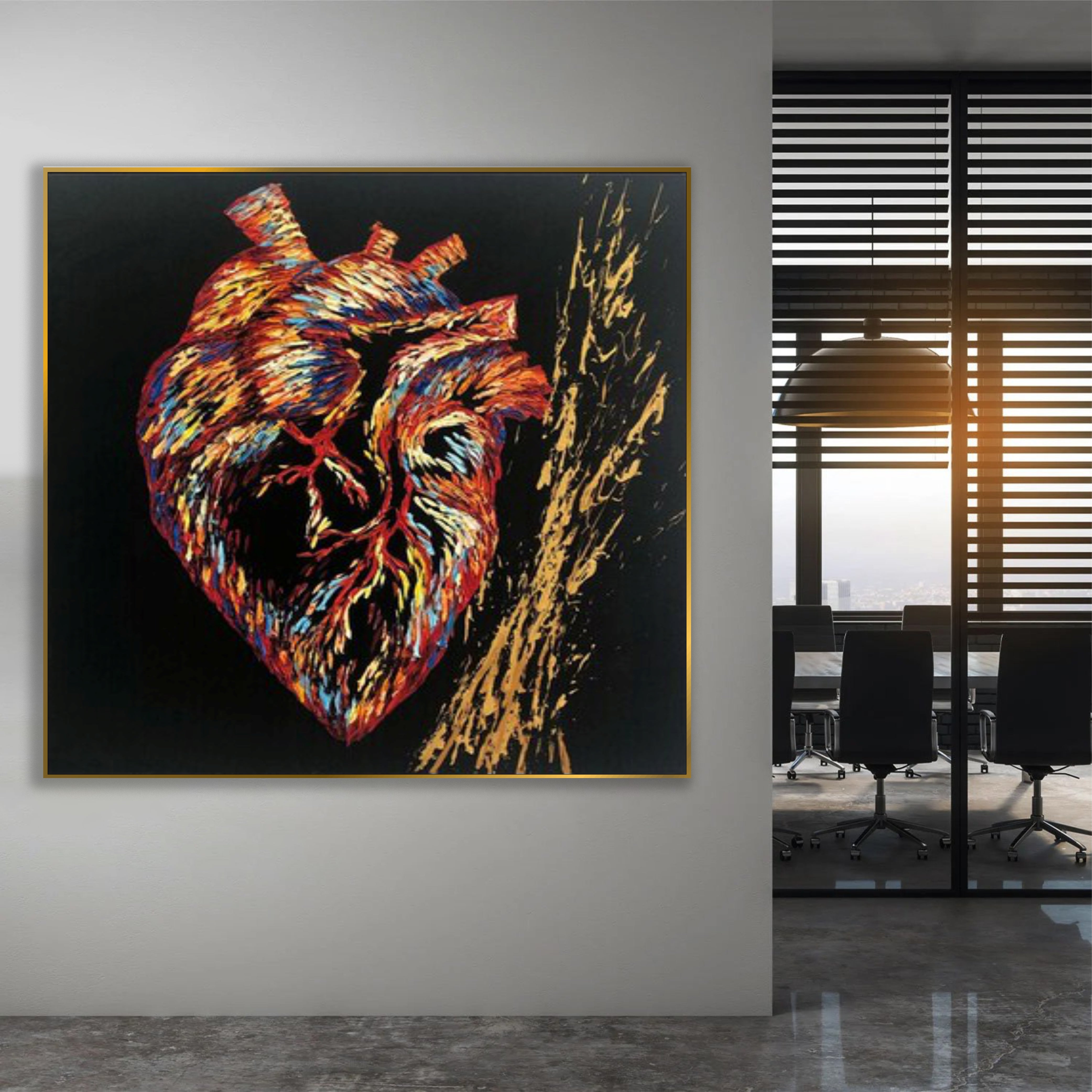 Textured artistic painting clinic decor LIFE SOURCE