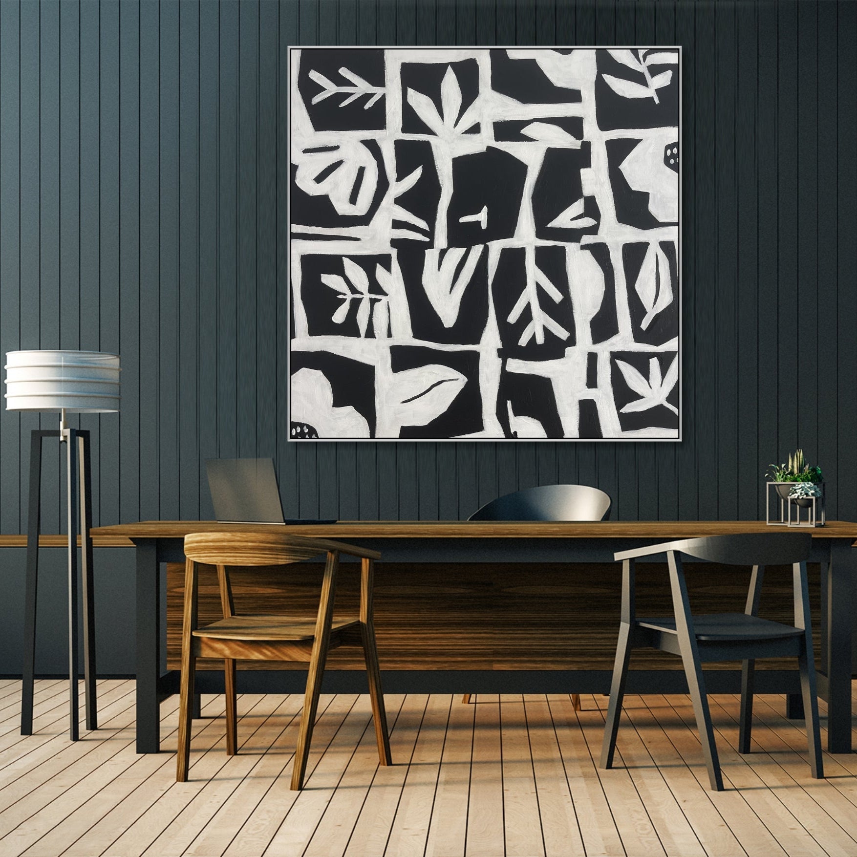 BOTANICAL HARMONY 32"x32"