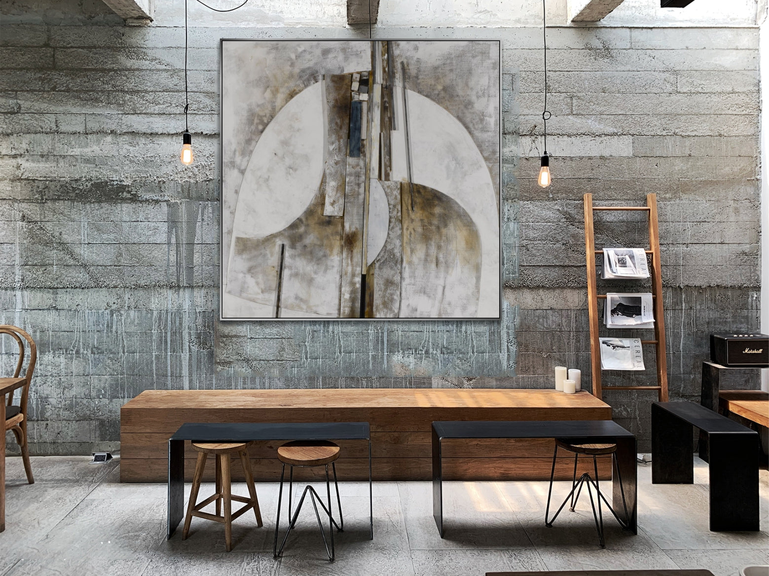 Serene Geometric Painting ARCHITECTURAL REVERIE