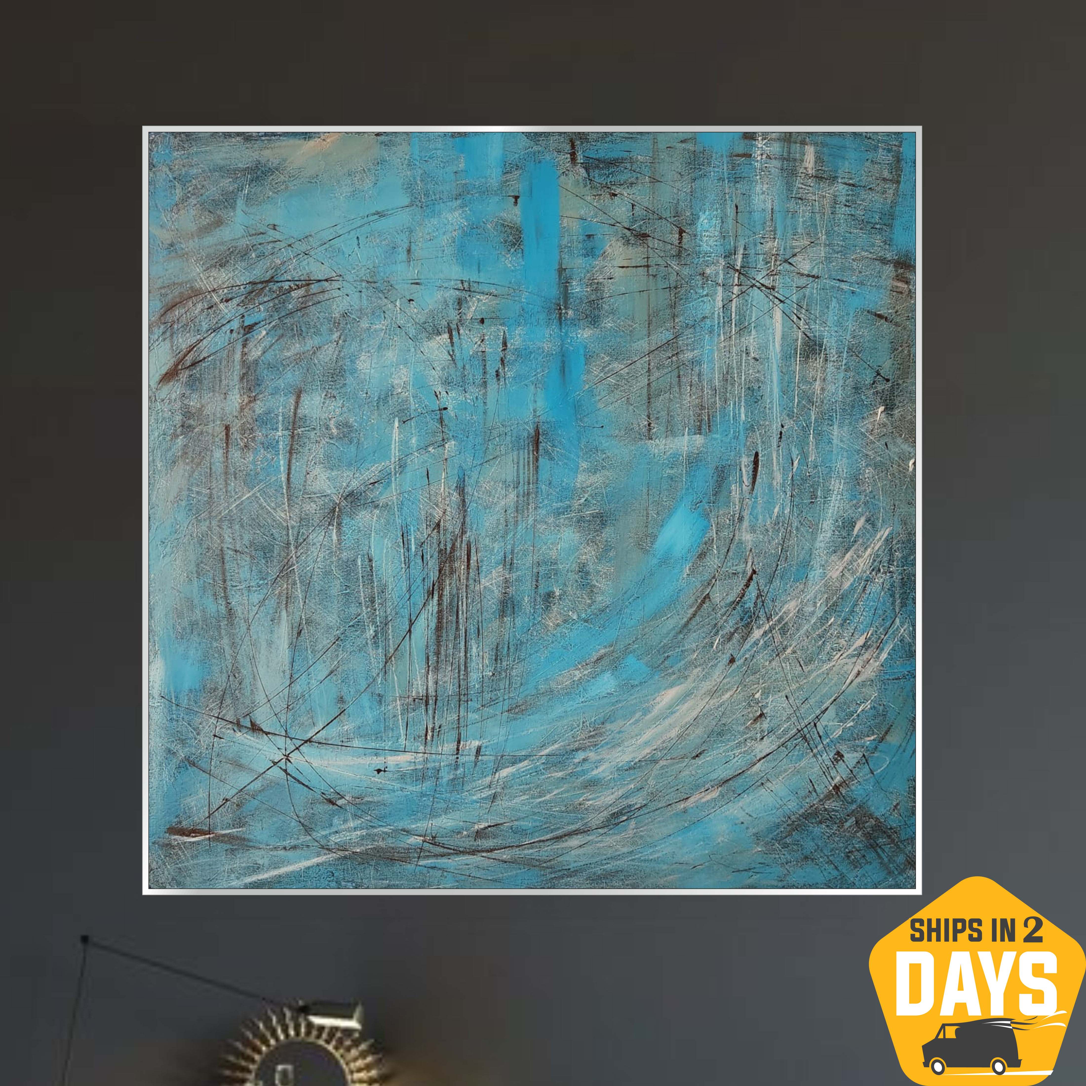 AZURE FRENZY 32"x32"