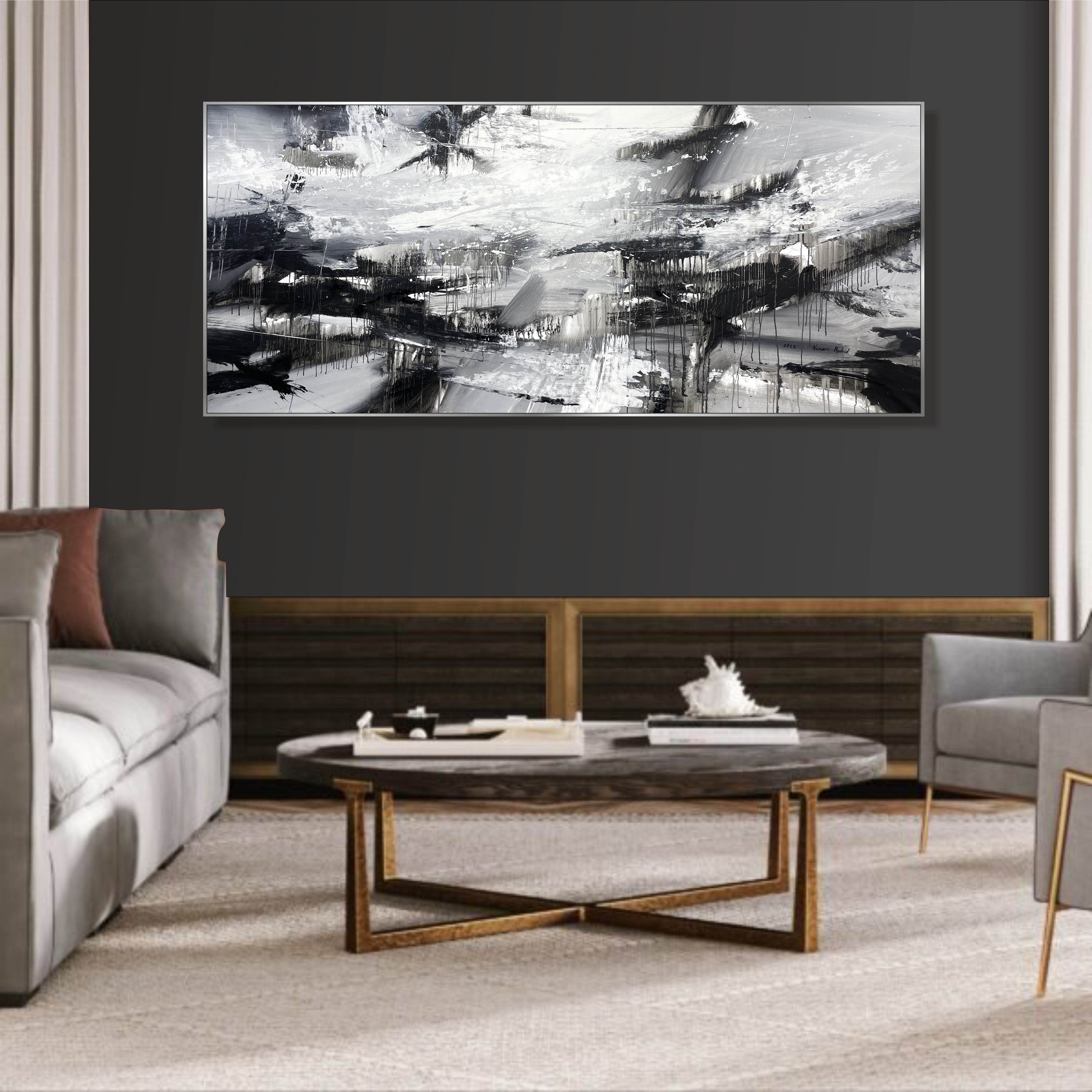 Monochrome Painting ASSOCIATION 217 35.4"x84.6"