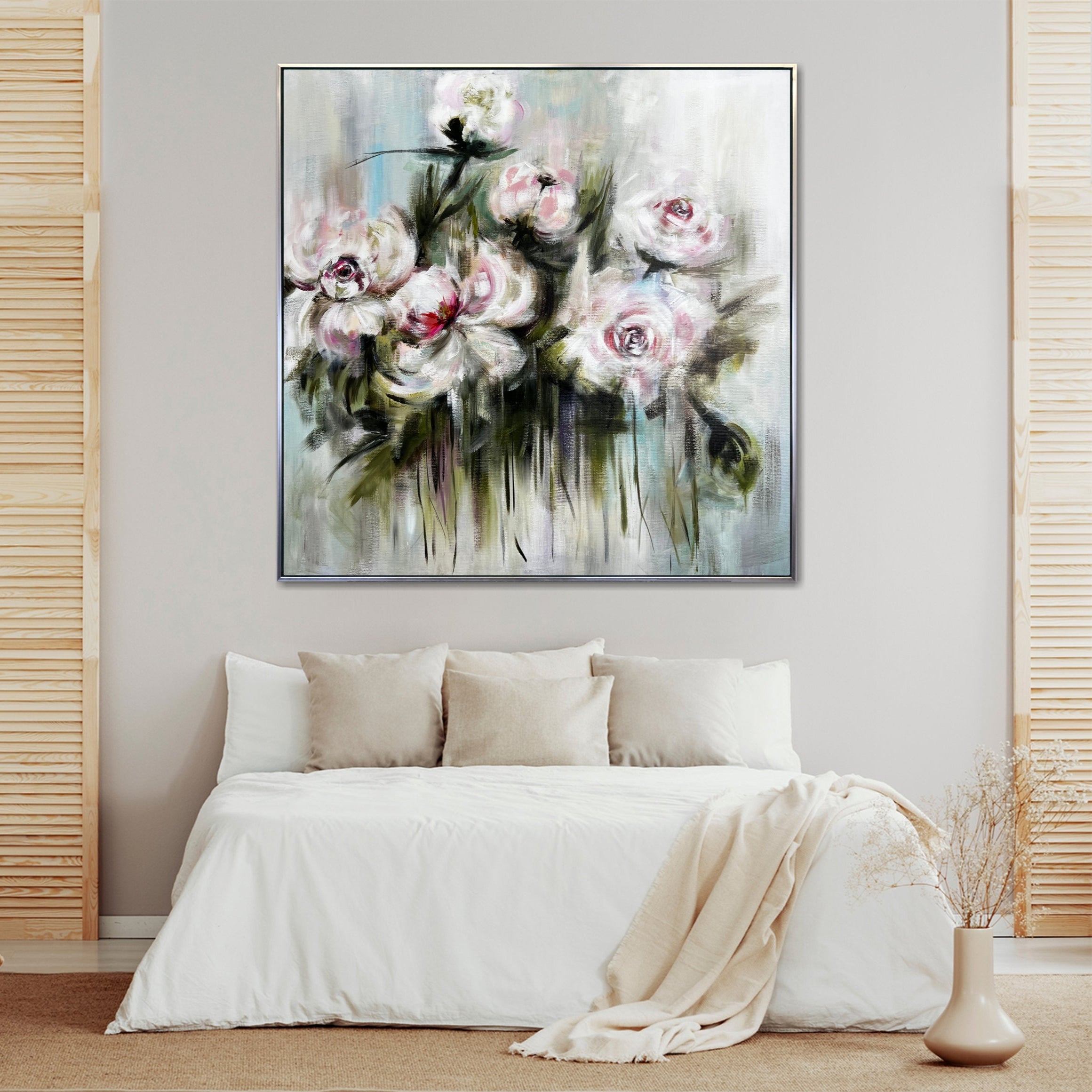 WISPERS OF PEONIES 32"x32"