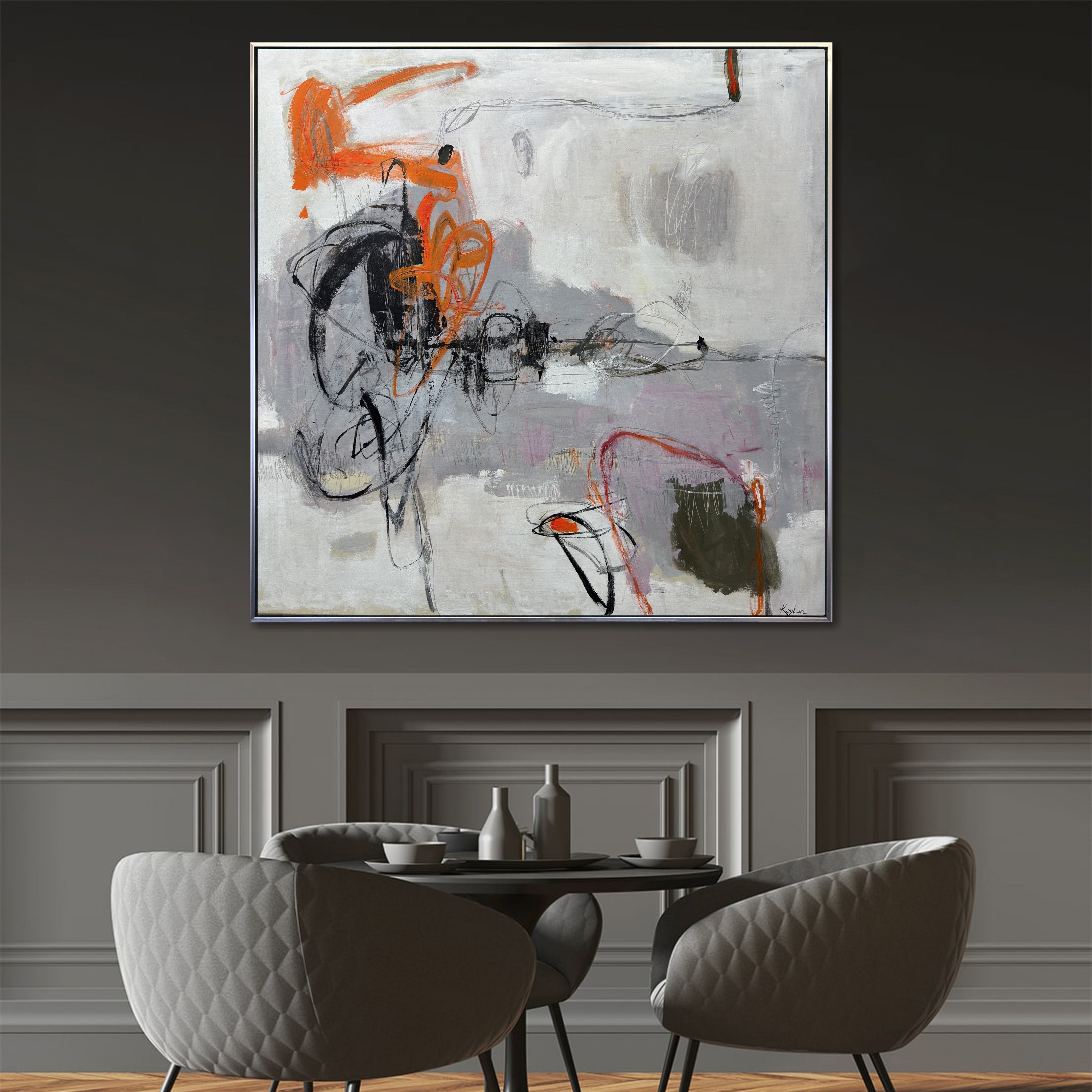 ORANGE IMPACT 45.5"x45.5"