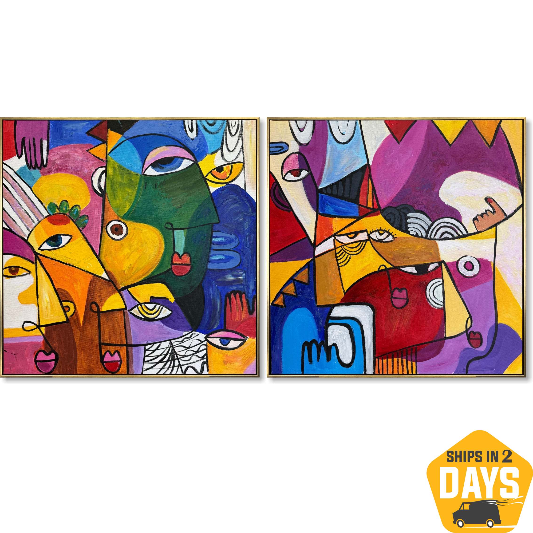 DUO IN CUBISM 2P 26"x52"