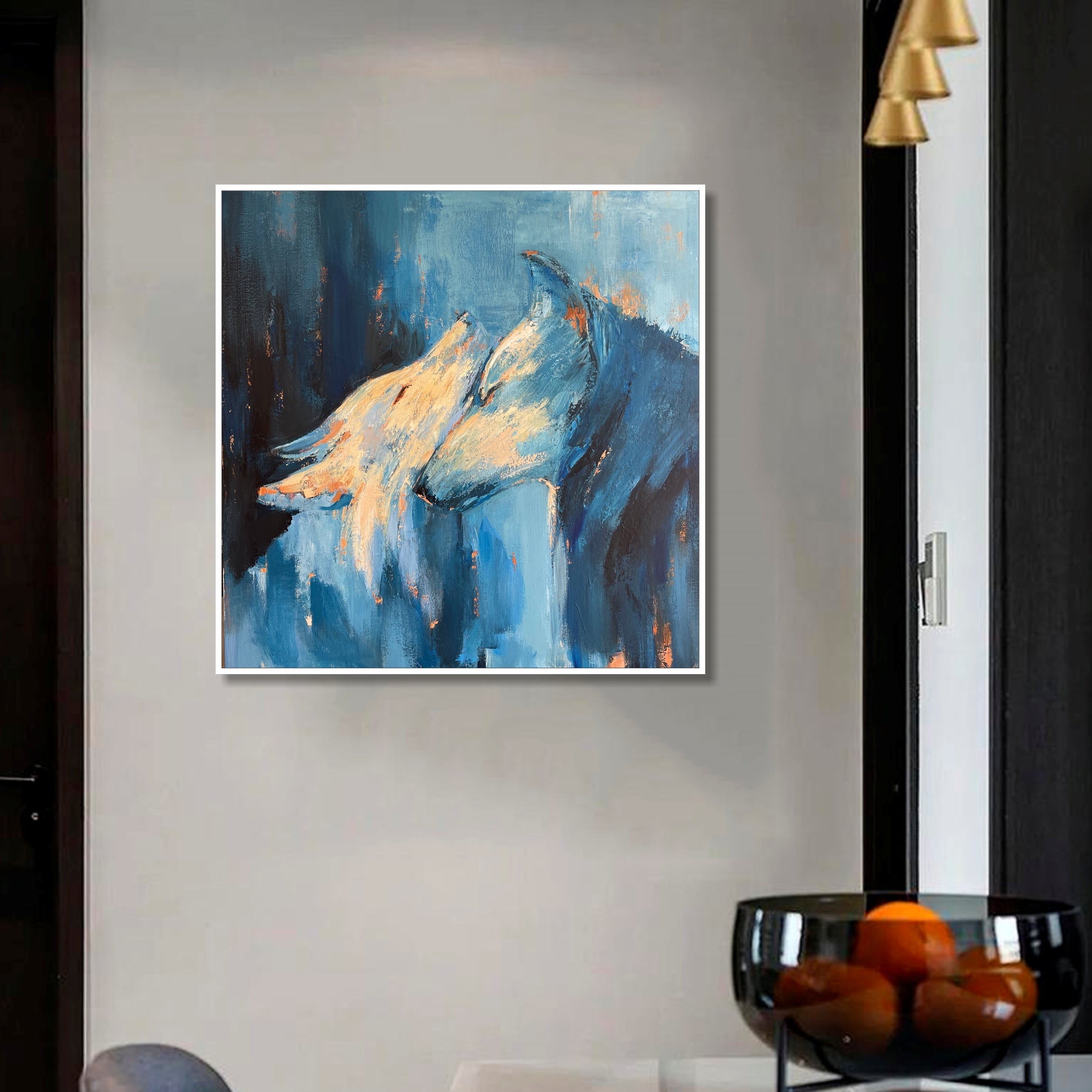 MYSTICAL WOLF SPIRITS 32"x32"