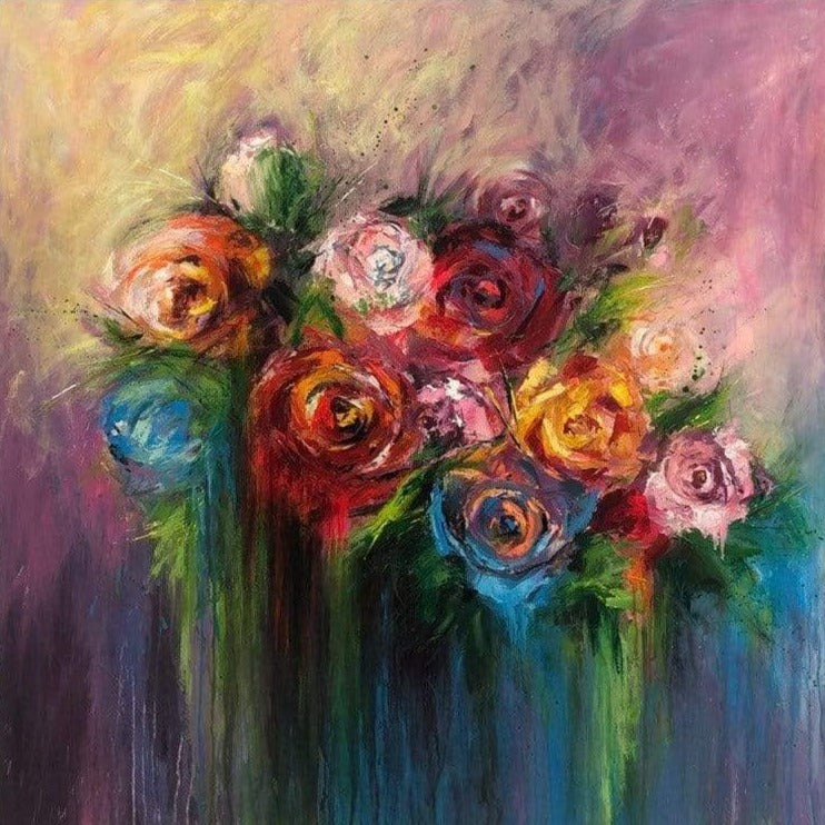 BLOOMING ROSES 46"x46"