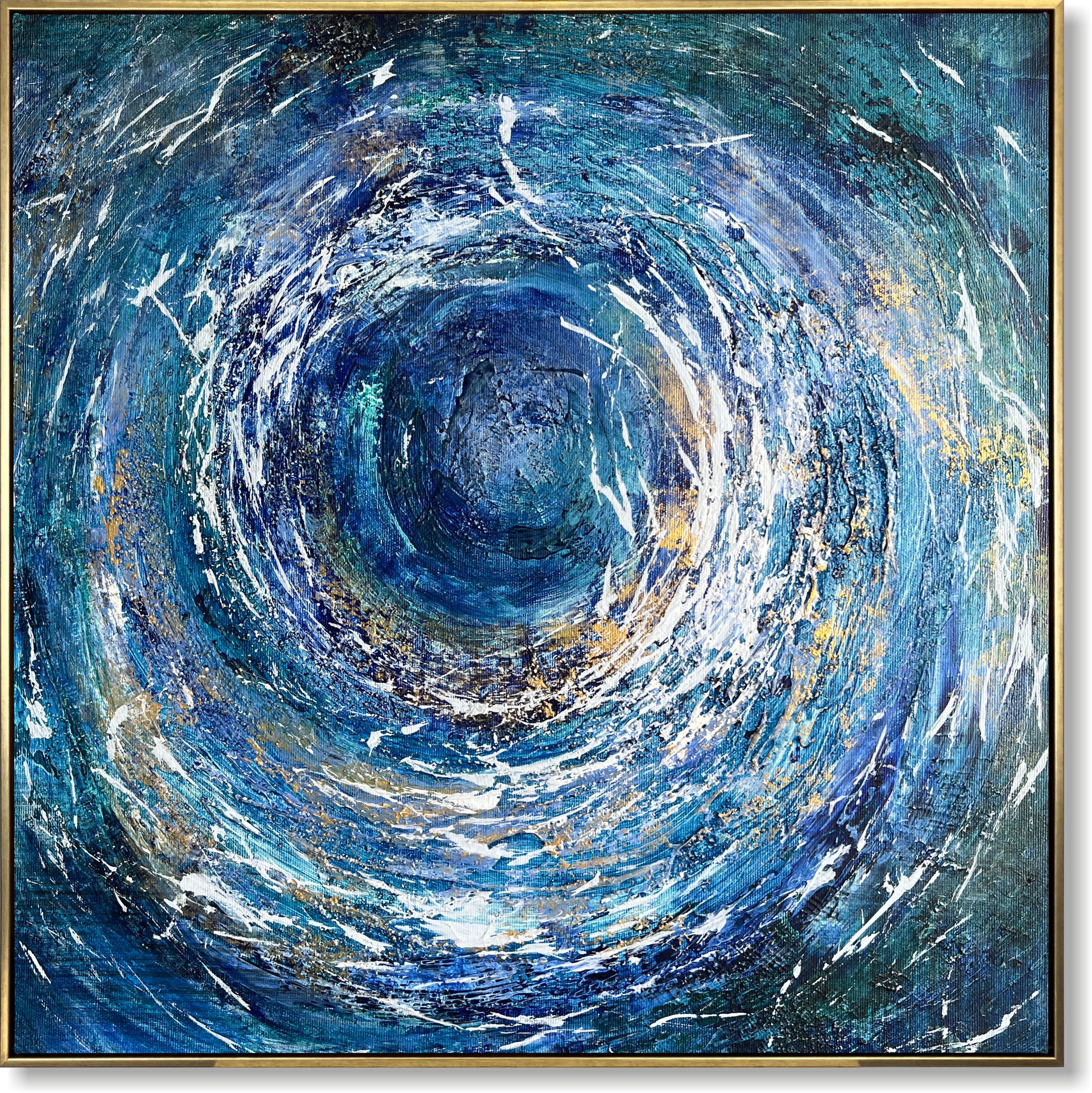 Dynamic abstract circular wall art SWIRL