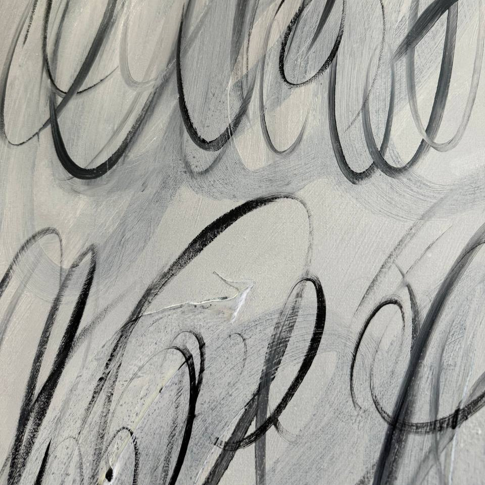 MONOCHROME WHISPERS 38"x64"