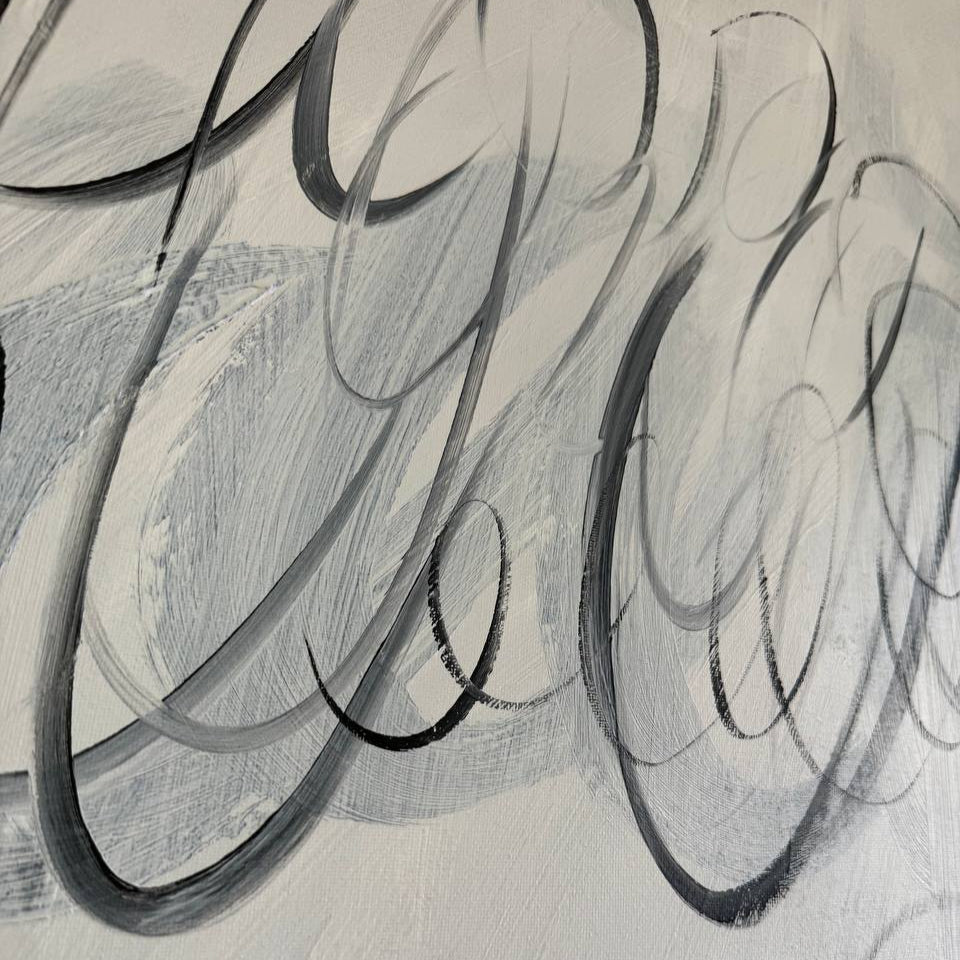 MONOCHROME WHISPERS 38"x64"