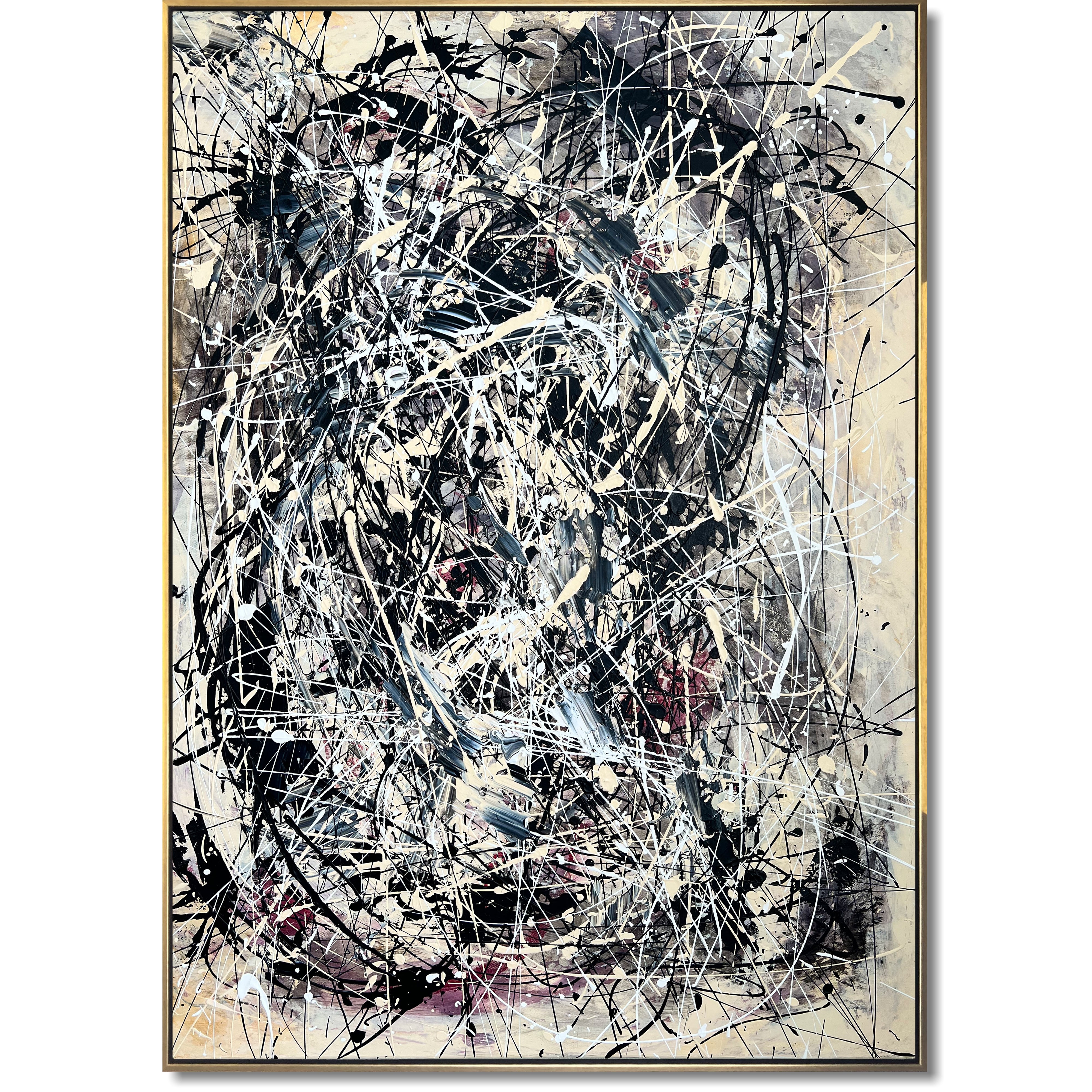 GRAY CONFUSION Acrylic, Oil Painting on Canvas Sold to David on February 2025 in size 72"x54"