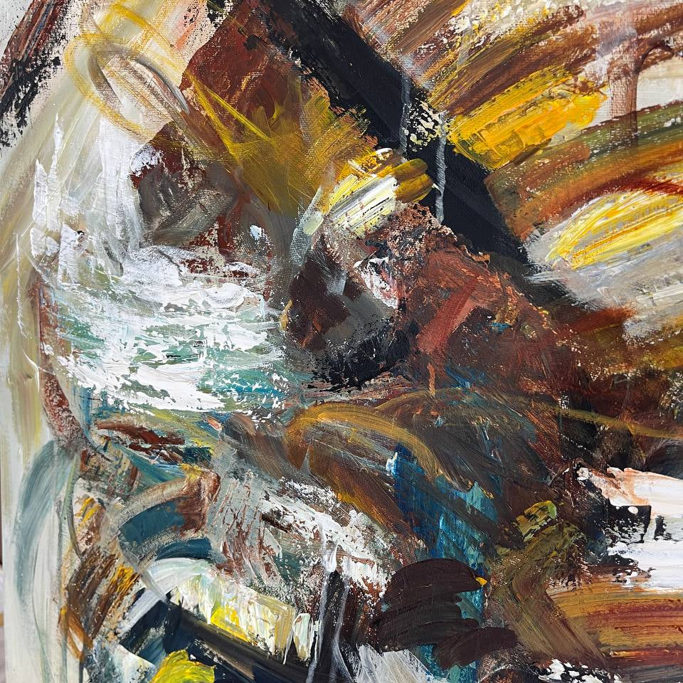 Colorful wall art abstract THE UNTAMED BRUSH