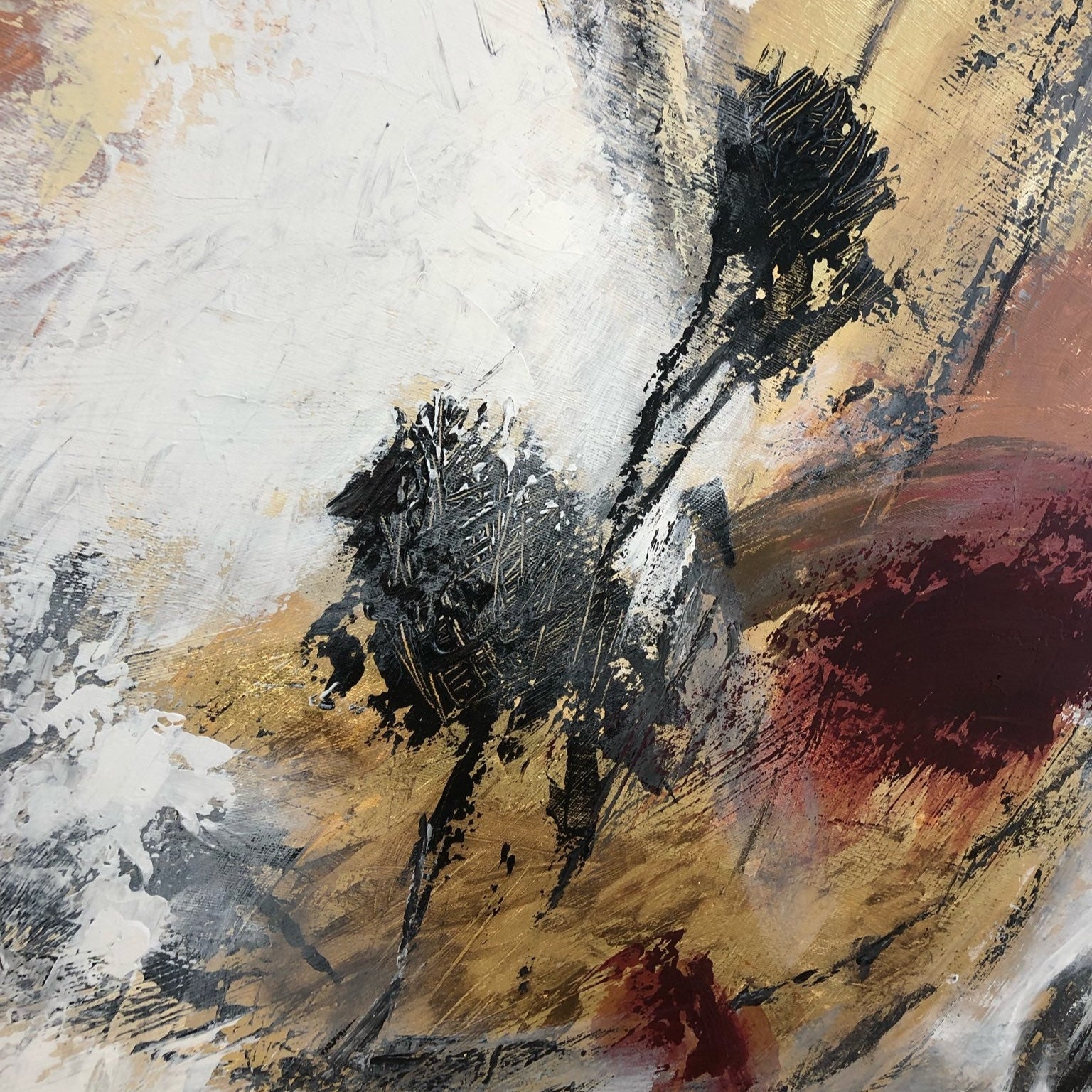 Handpainted unique fine painting AUTUMN SONG