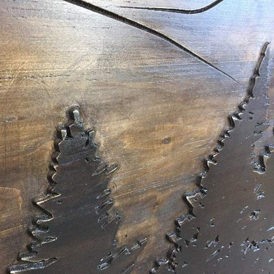 WOODEN FOREST LANDSCAPE 40.5"x55.5"