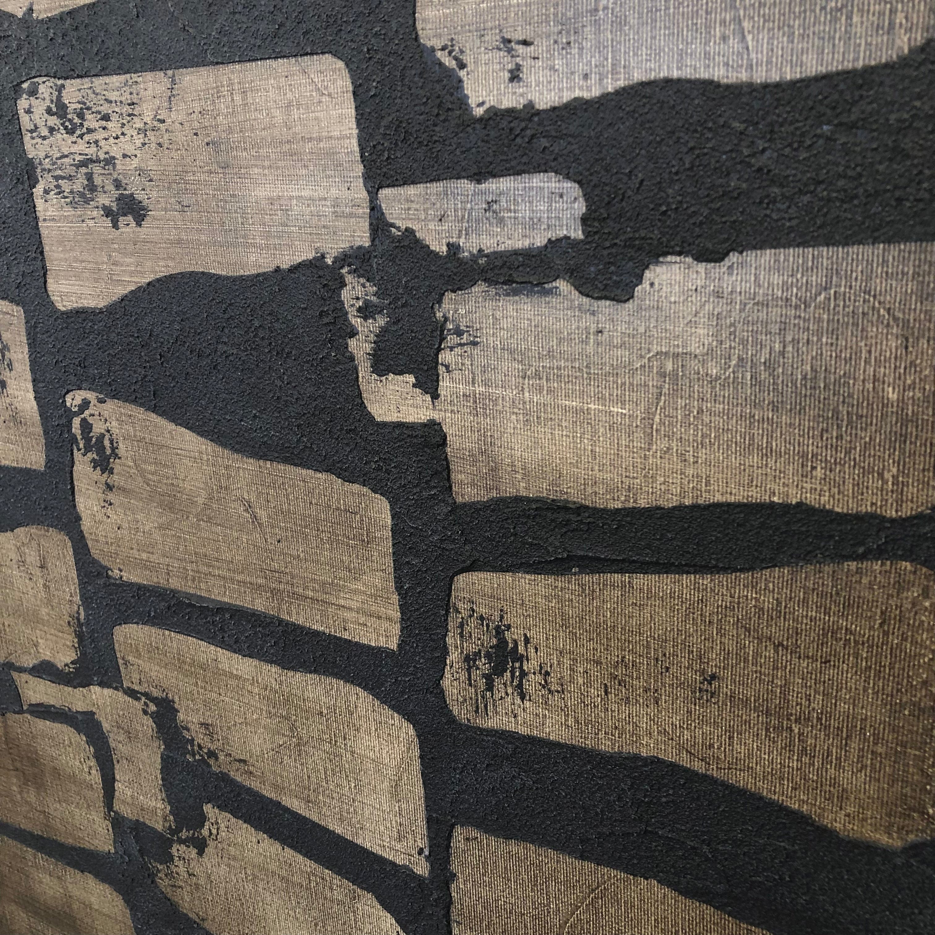 Dark abstract painting PAVING STONE