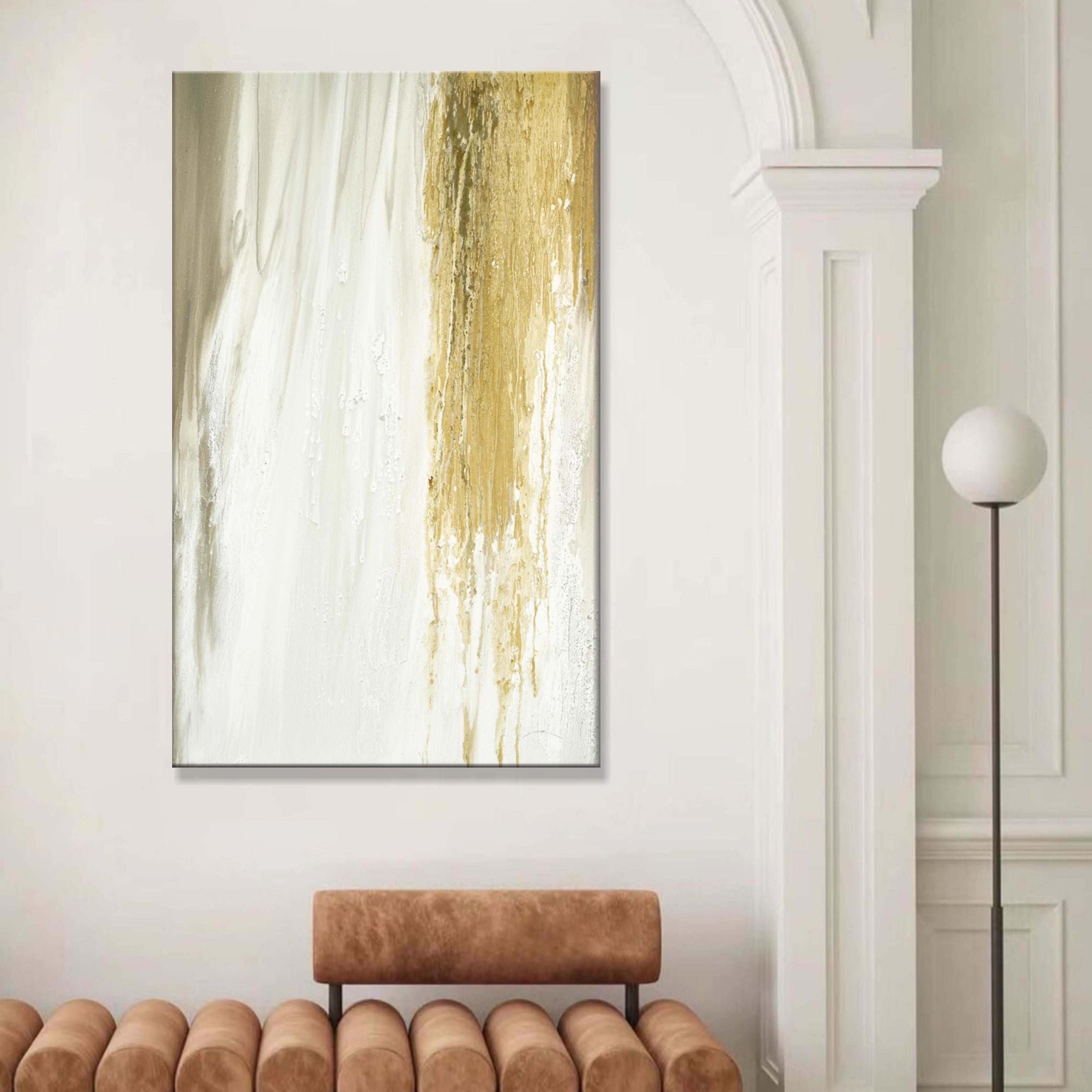 Abstract Minimalist Painting AURUM FLOW