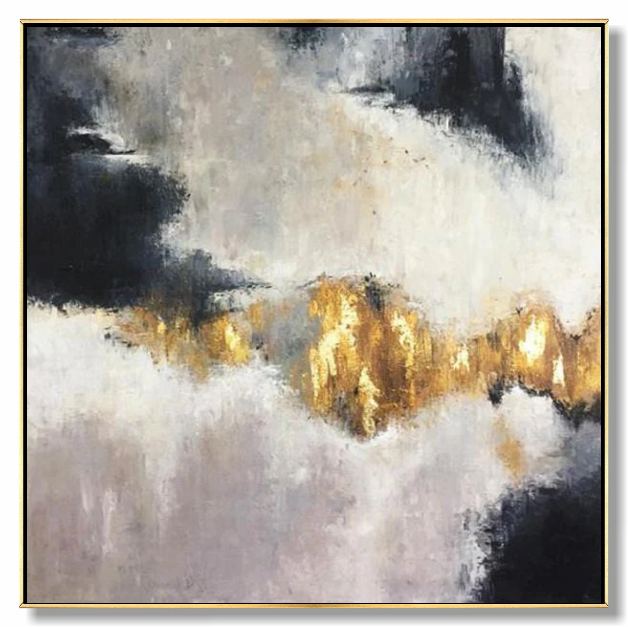 Oversized abstract gold leaf art FETTERS OF THE SOUL