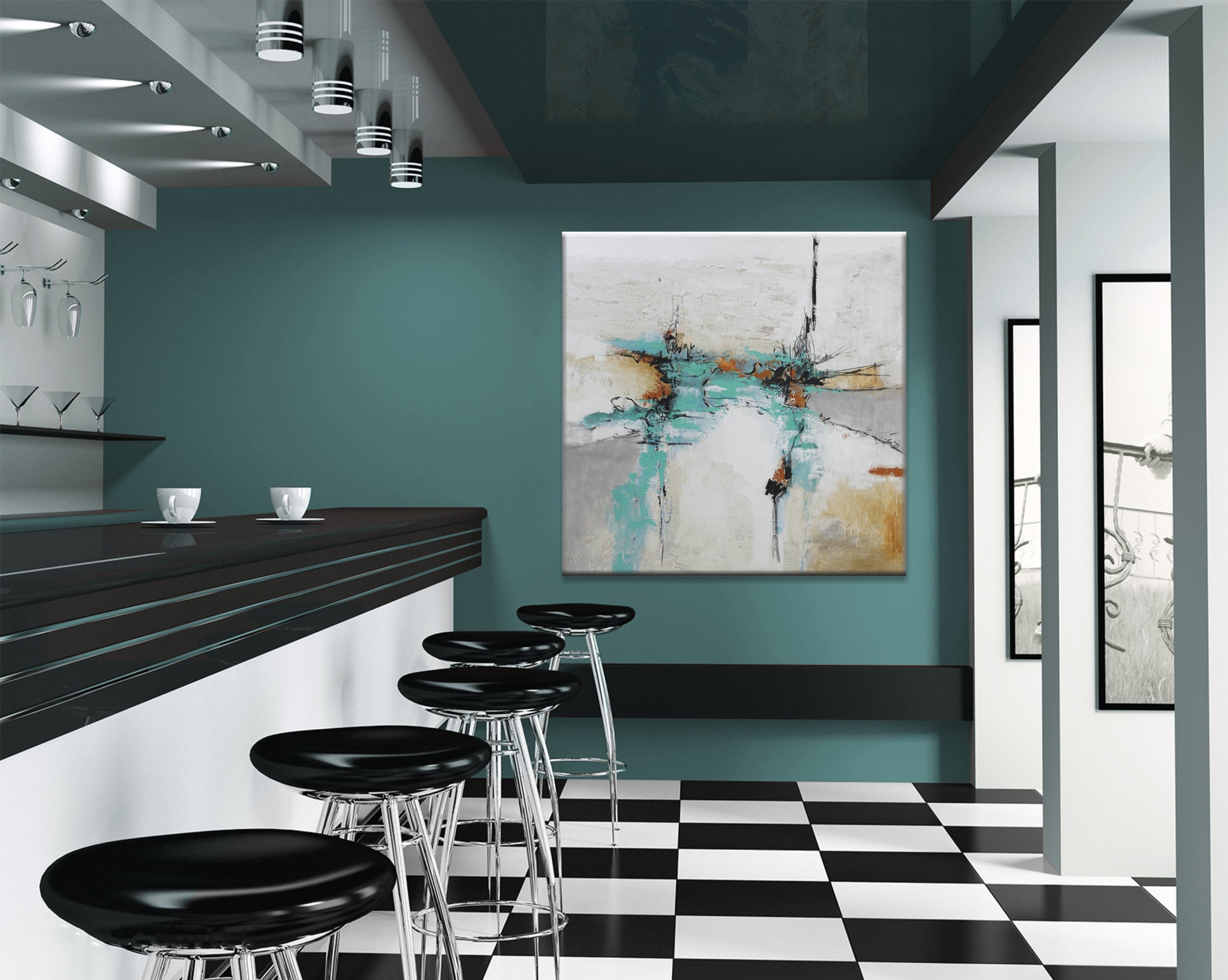 Modern wall art AQUA DYNAMICS