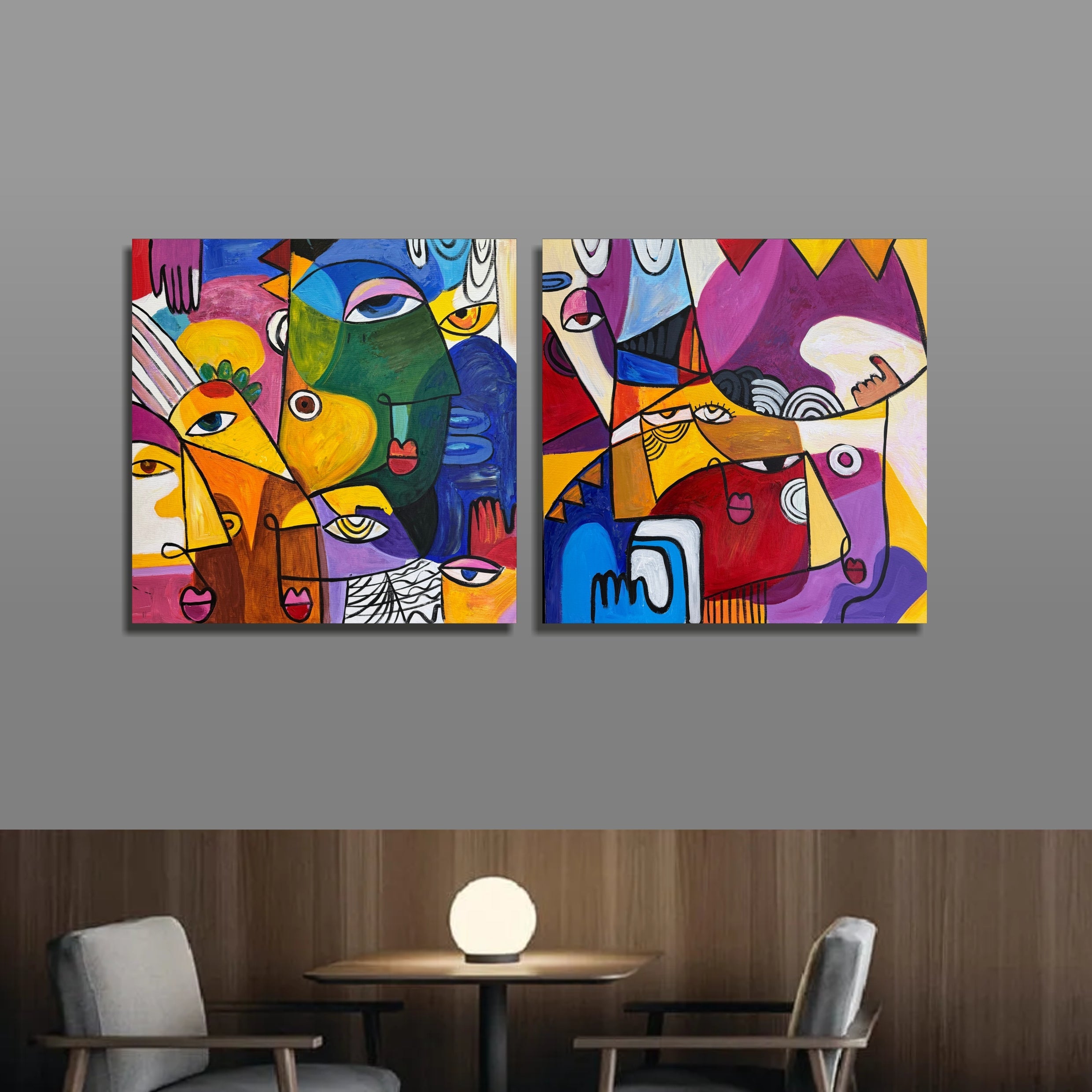 DUO IN CUBISM 2P 26"x52"