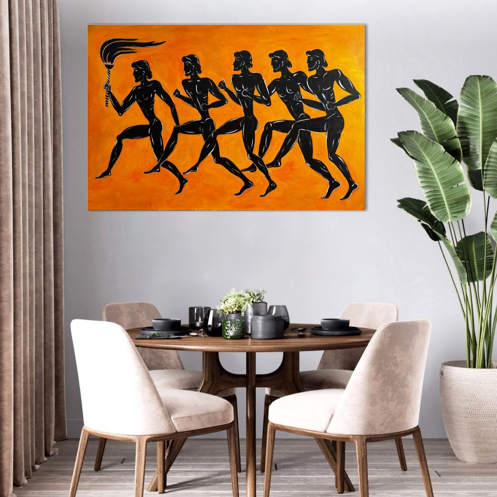TORCHBEARERS IN MOTION 41"x61"