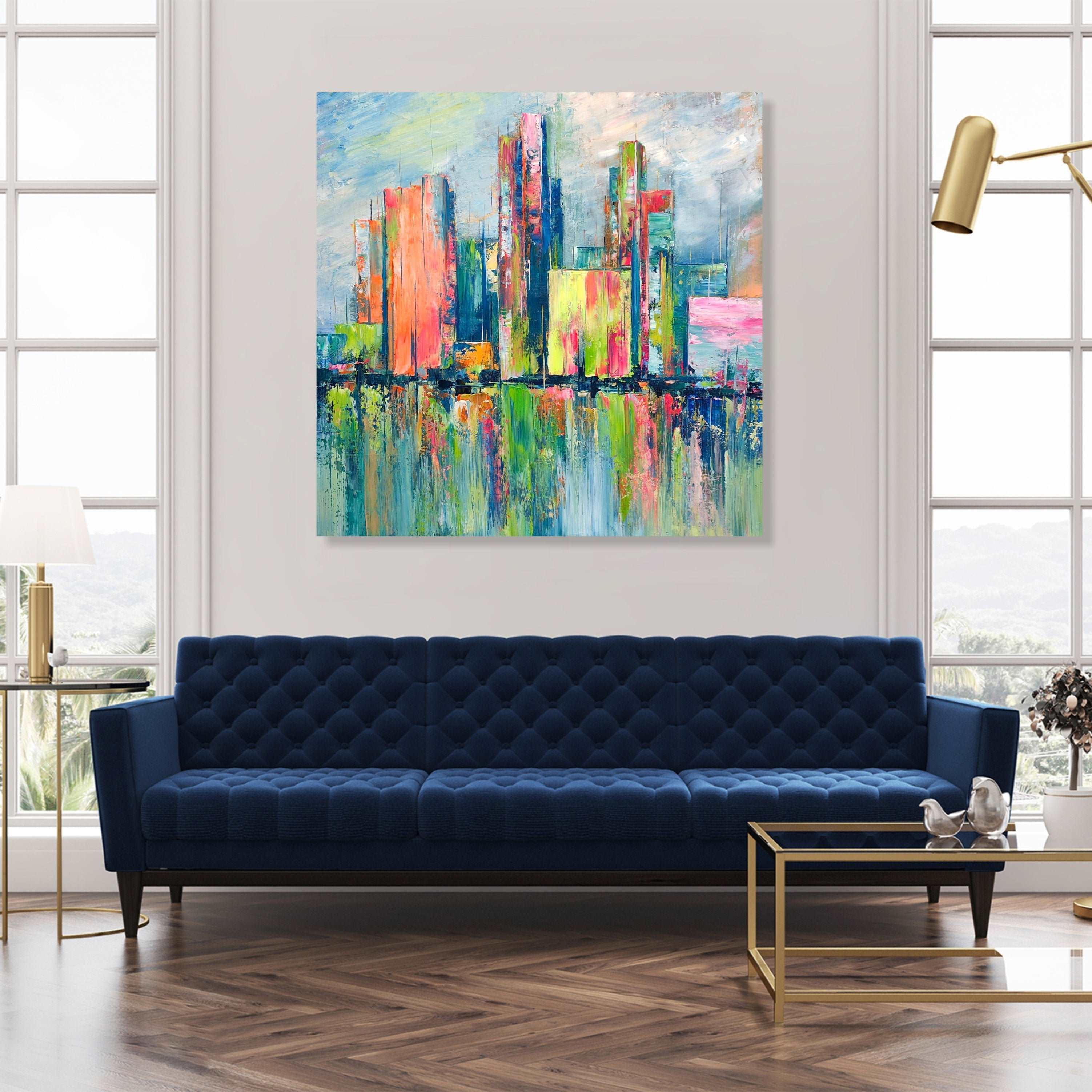 SKYLINE COLORS 40"x40"