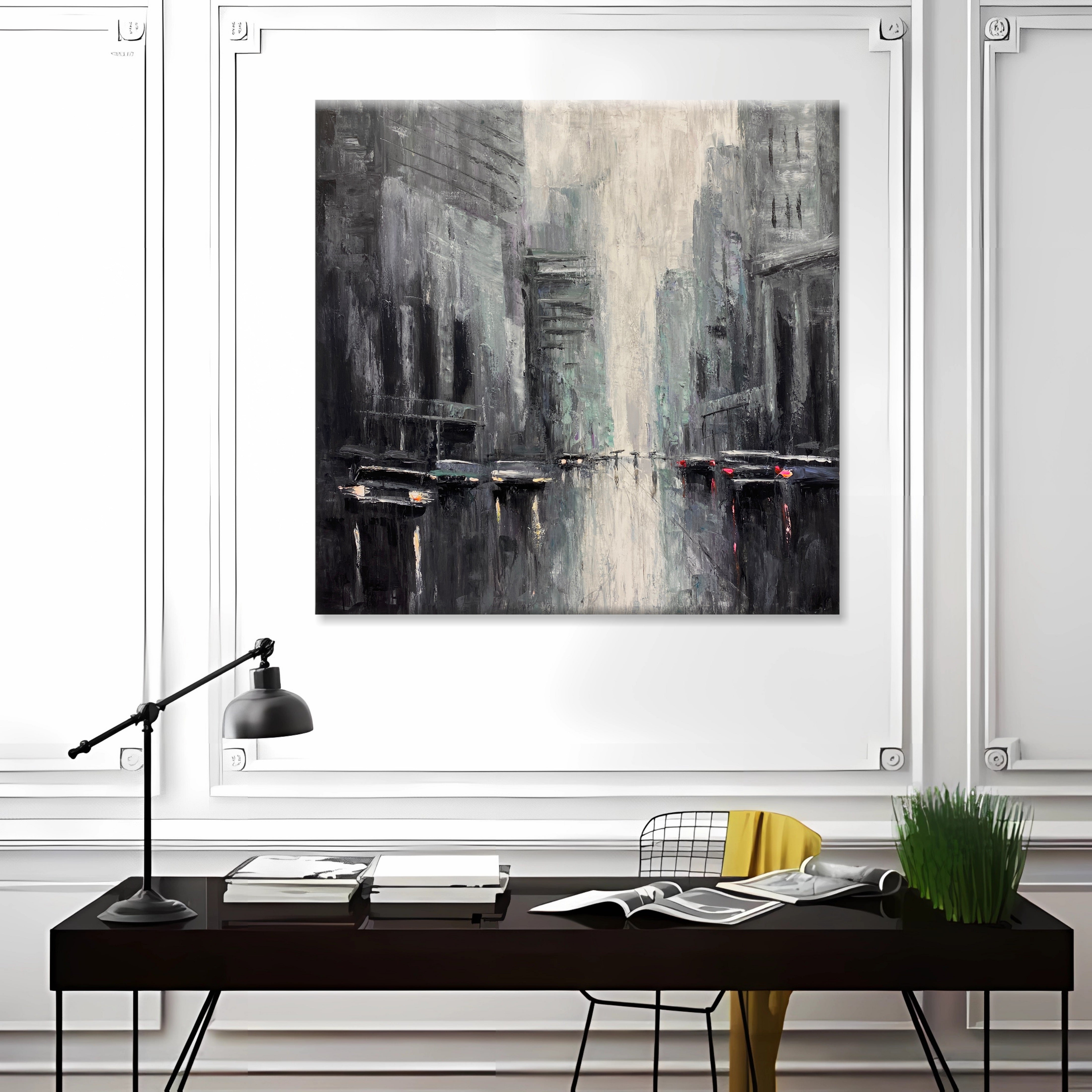 METROPOLIS AT DUSK 46"x46"