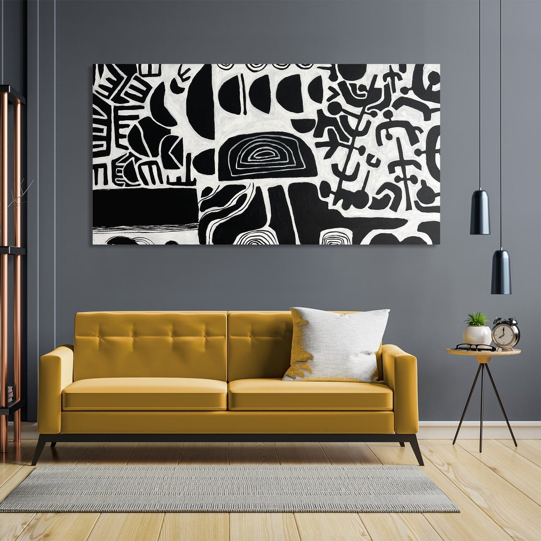 MONOCHROMATIC GEOMETRY 23"x46"