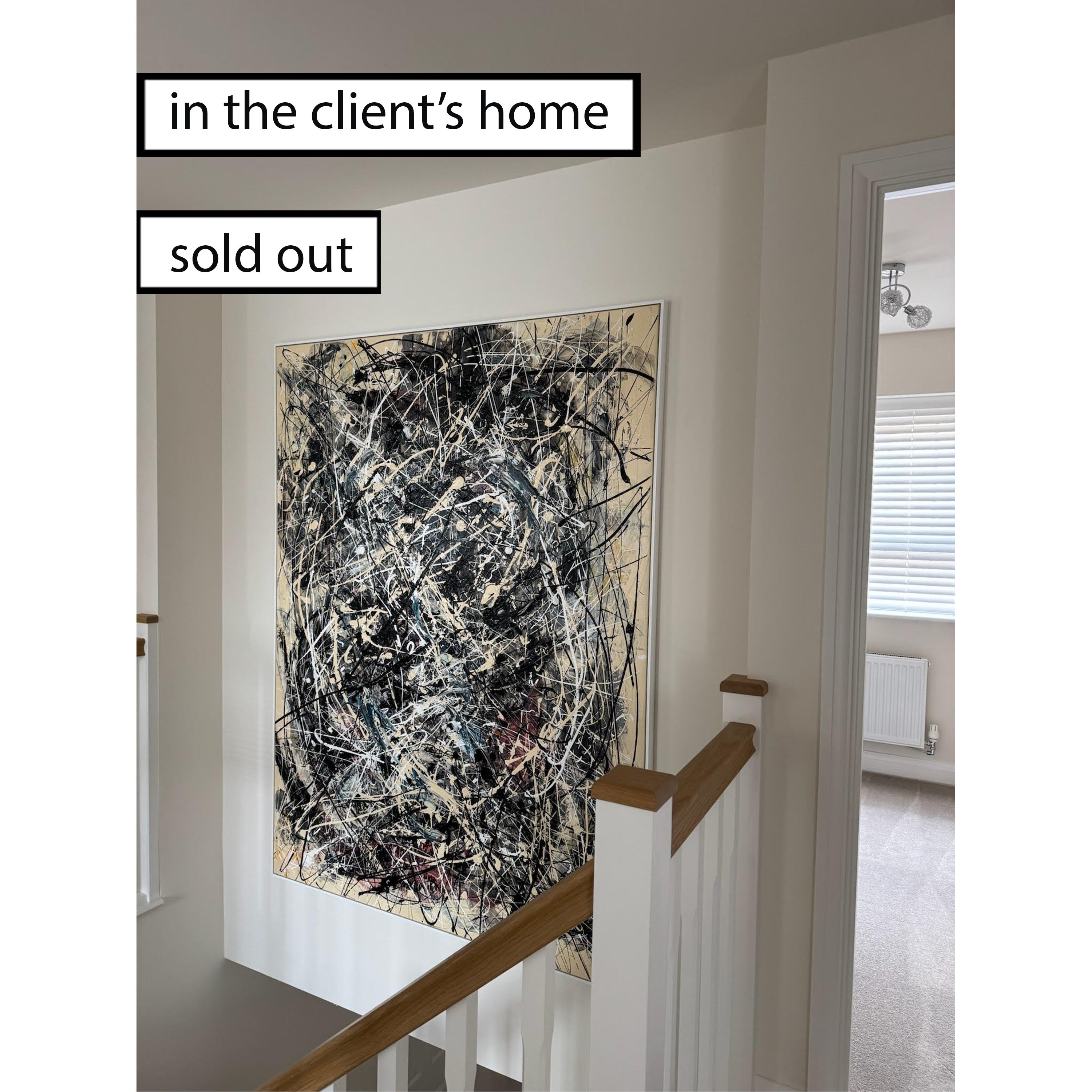 GRAY CONFUSION Acrylic, Oil Painting on Canvas Sold to David on February 2025 in size 72"x54"