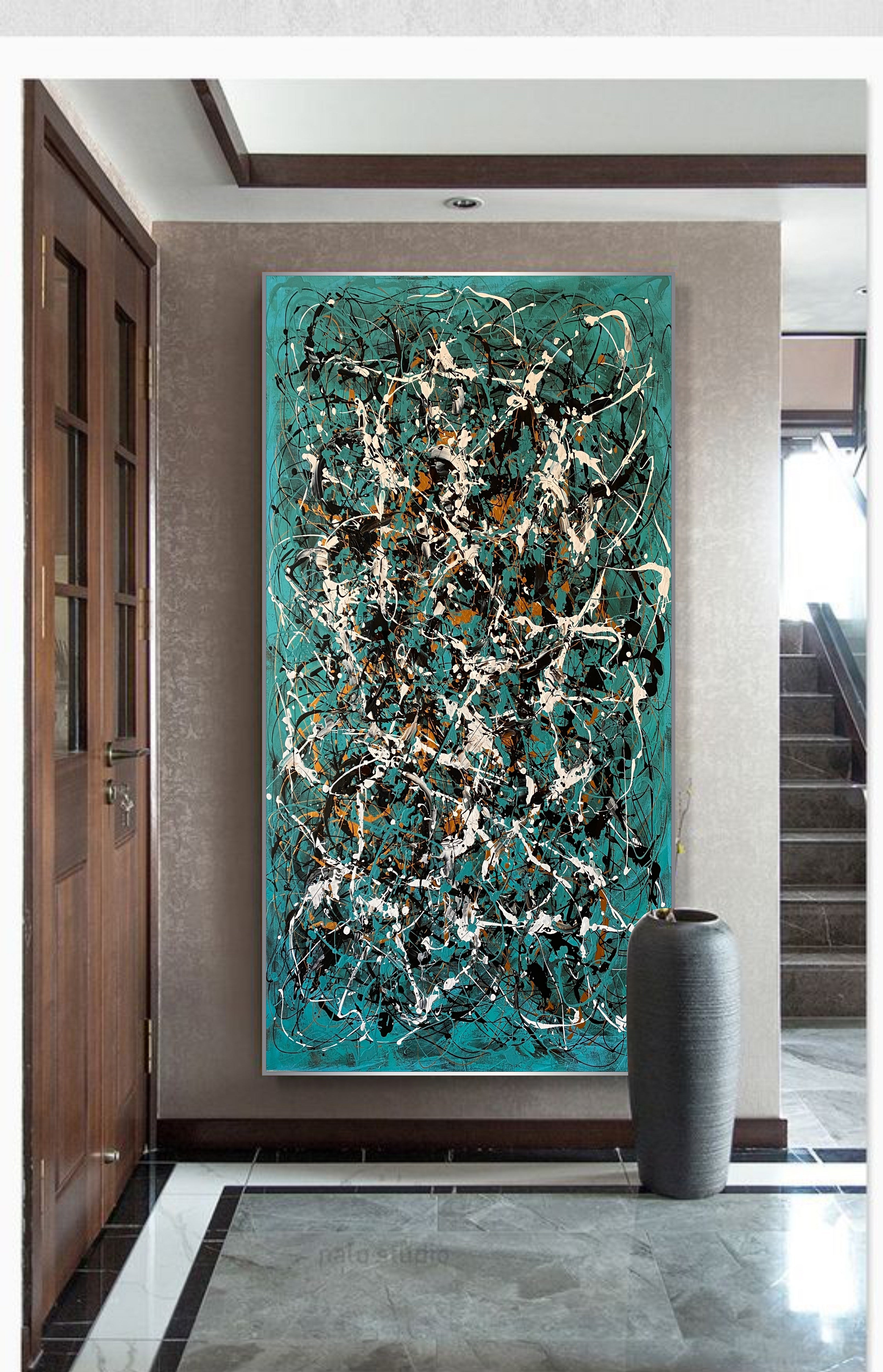 TURQUOISE FRENZY 40.1"x20.5"