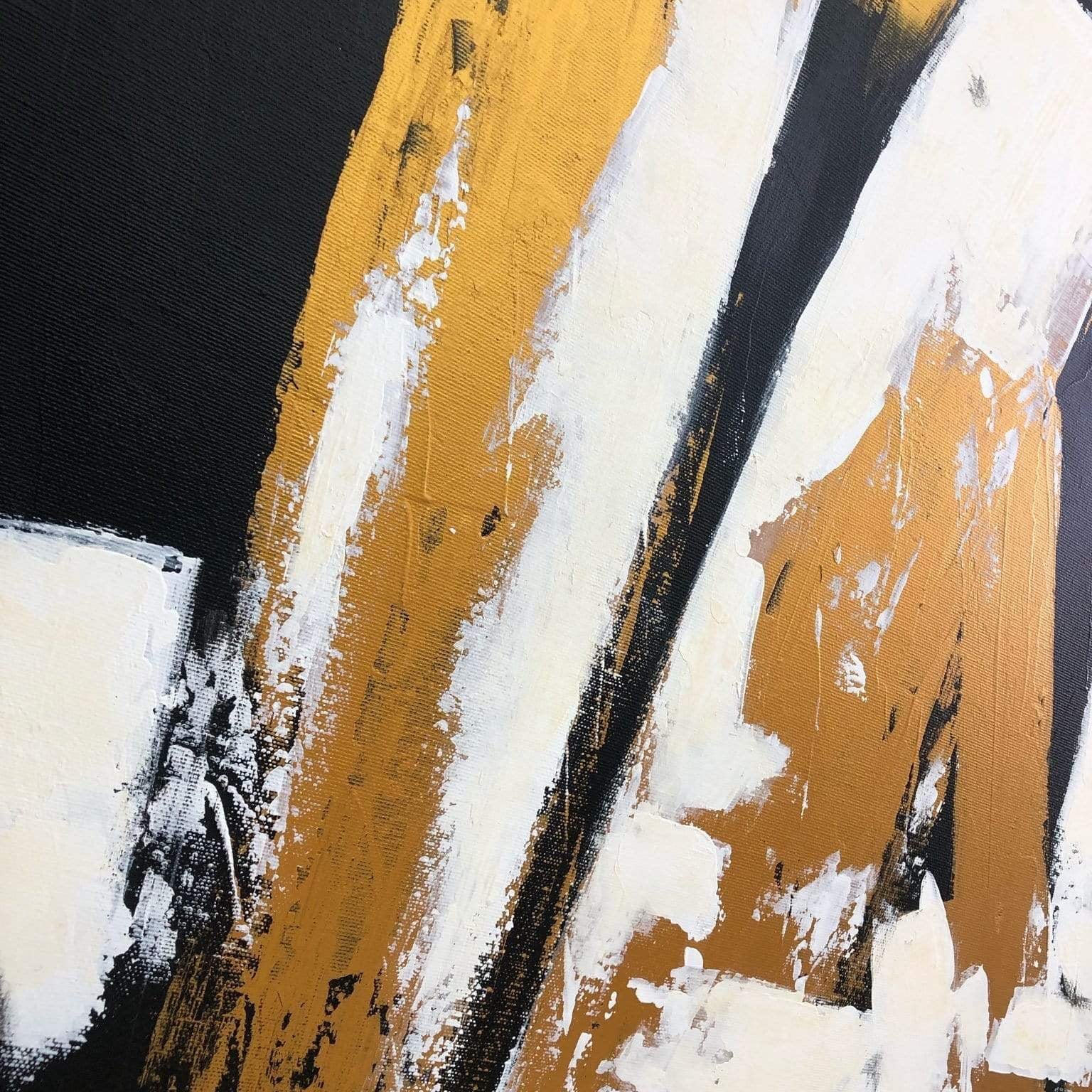 Vertical black and white set of 2 paintings BREATHING