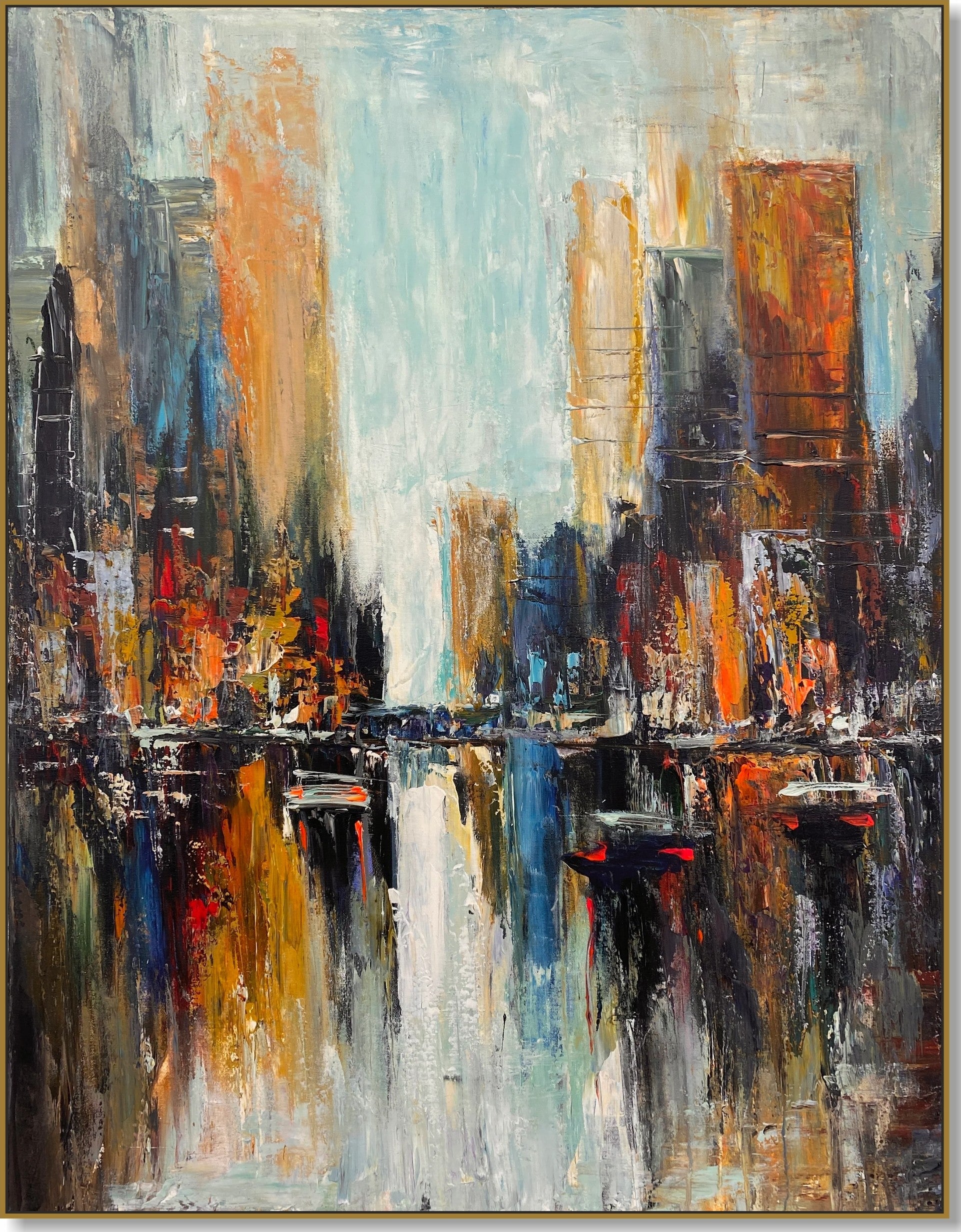 Abstract urban paintings DAYTIME CITYSCAPE