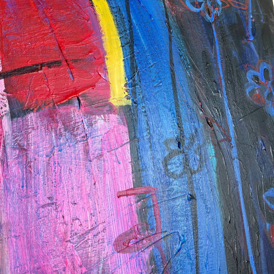 WOMAN WITH GLASSES 40"x40"