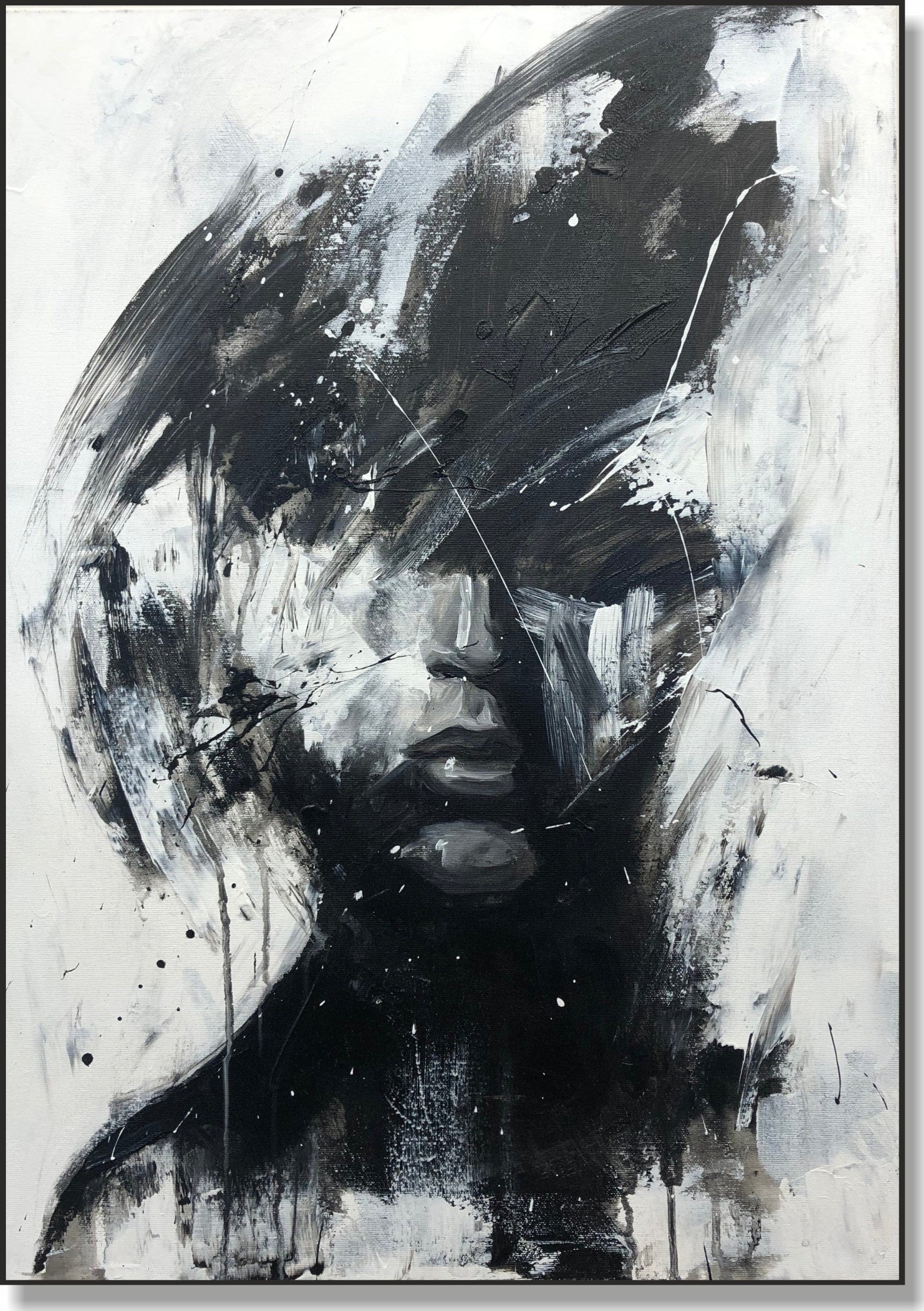 Modern abstract figurative painting DEEP DOWN