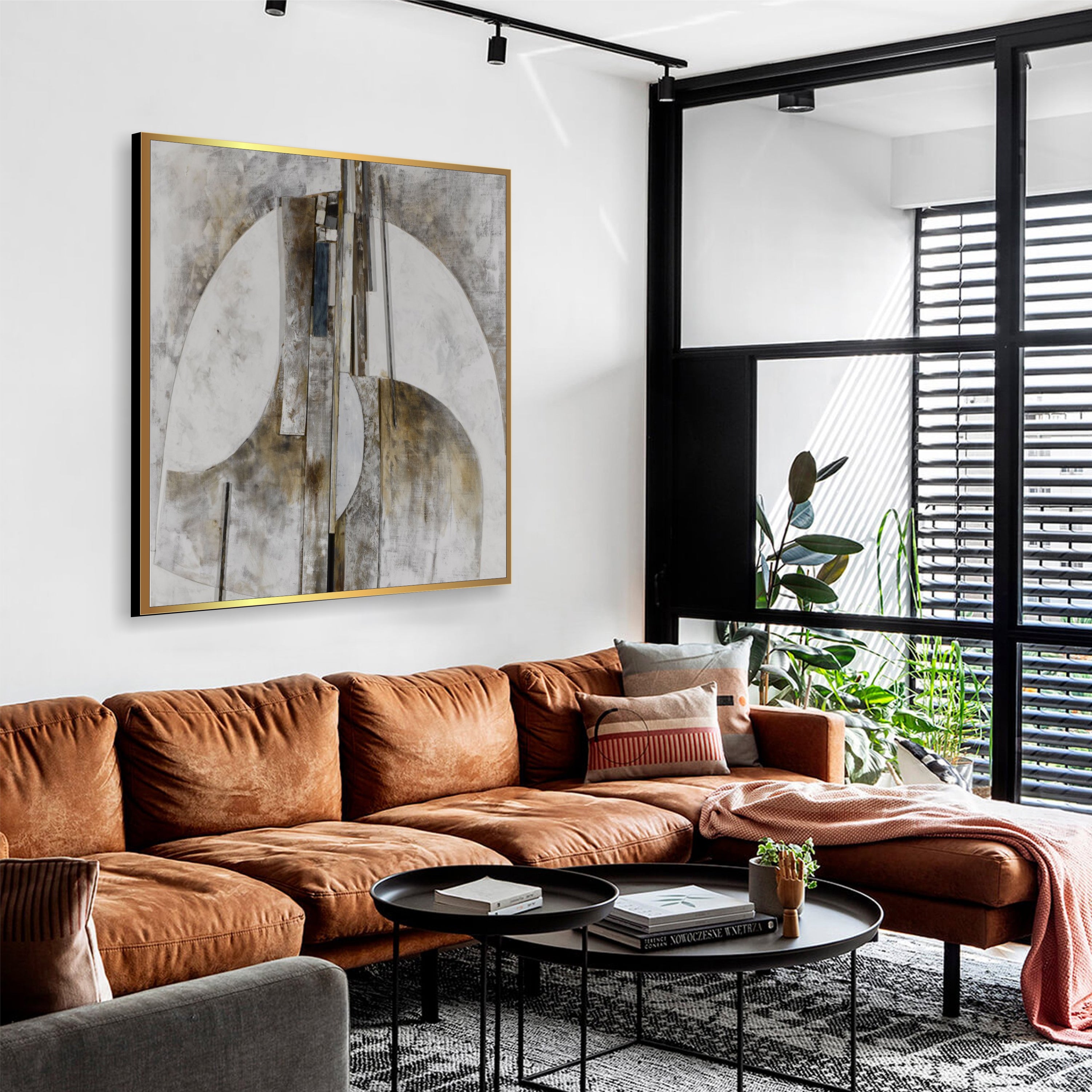 Serene Geometric Painting ARCHITECTURAL REVERIE