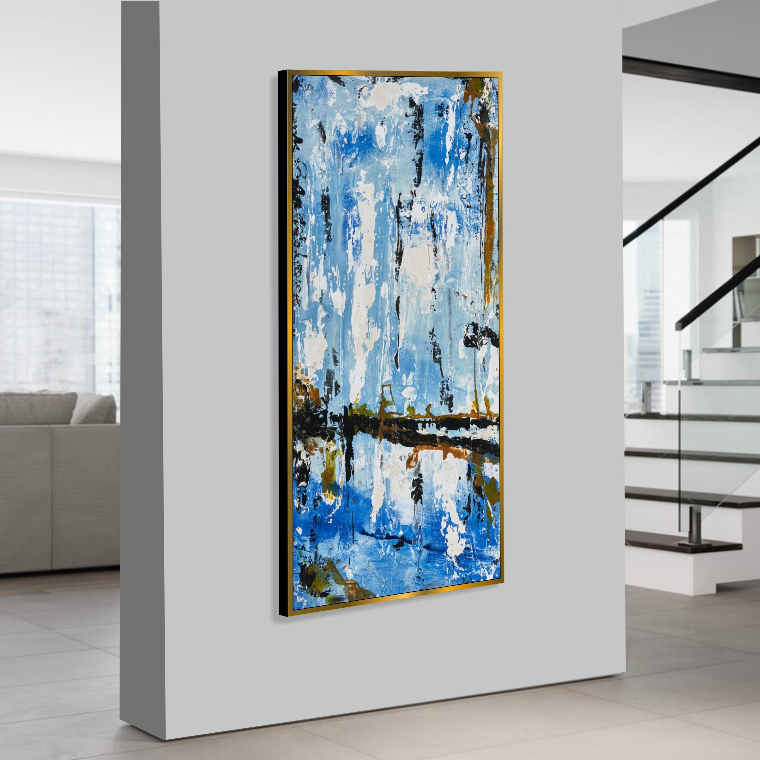 Dynamic Strokes Painting AZURE INFUSION