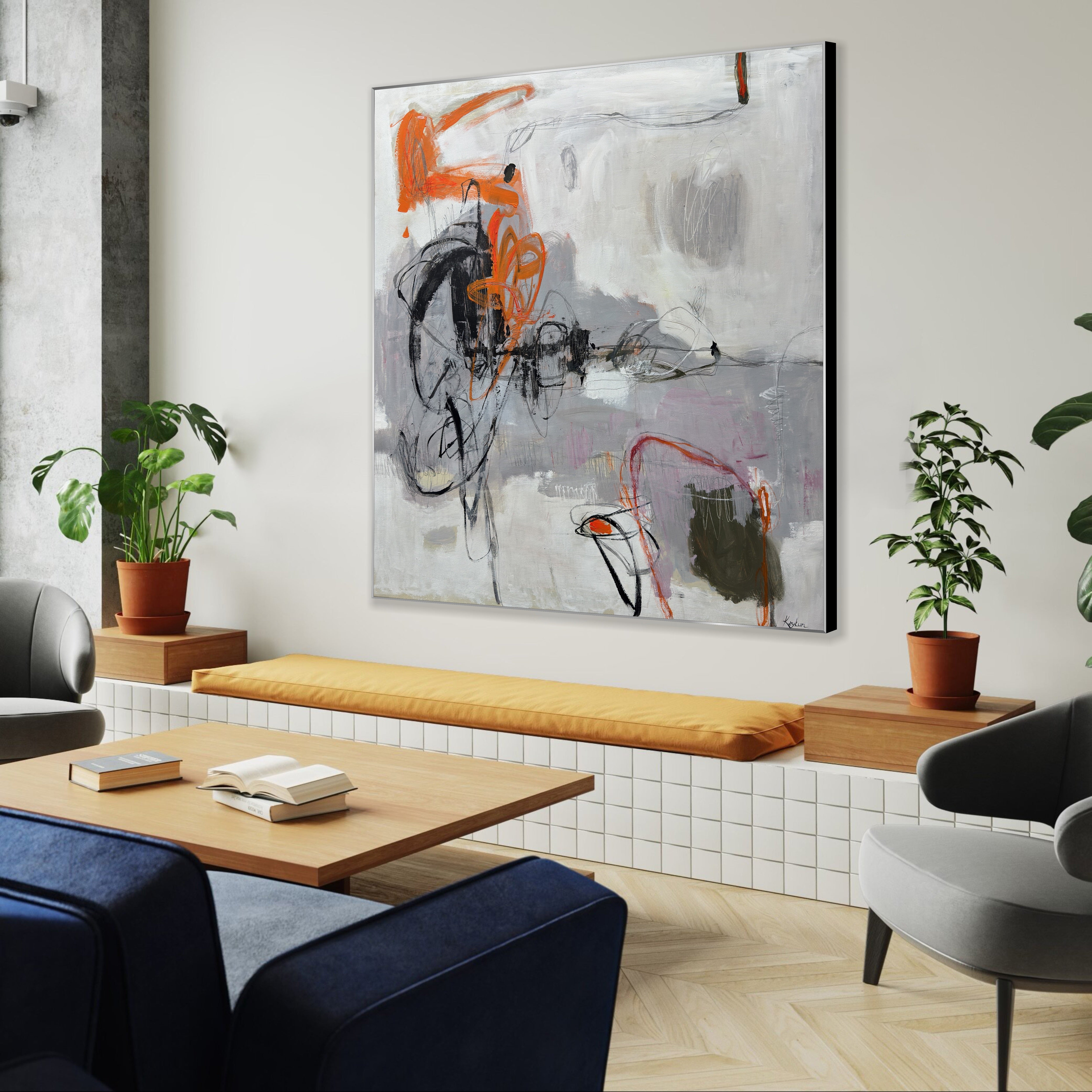 ORANGE IMPACT 45.5"x45.5"