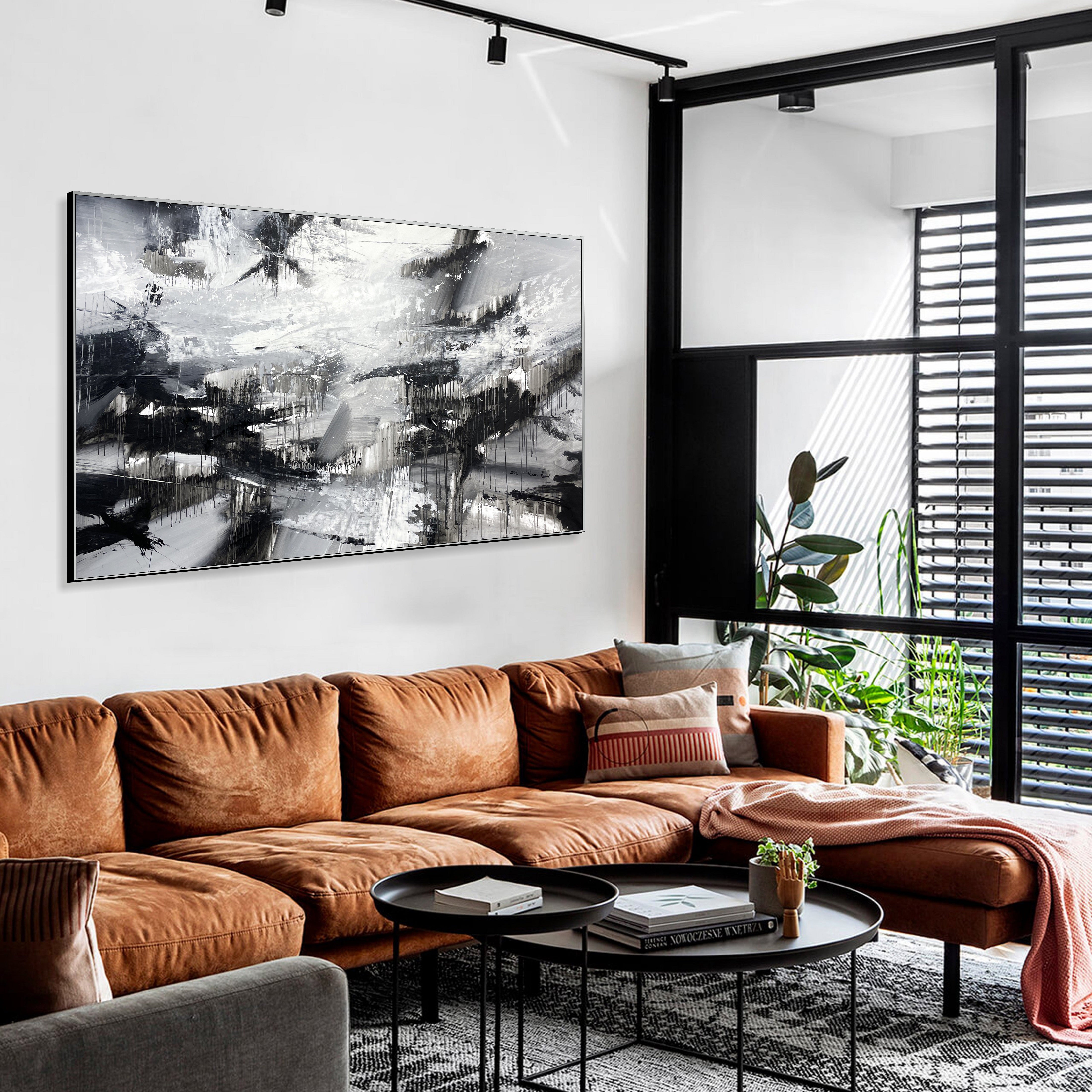 Monochrome Painting ASSOCIATION 217 35.4"x84.6"