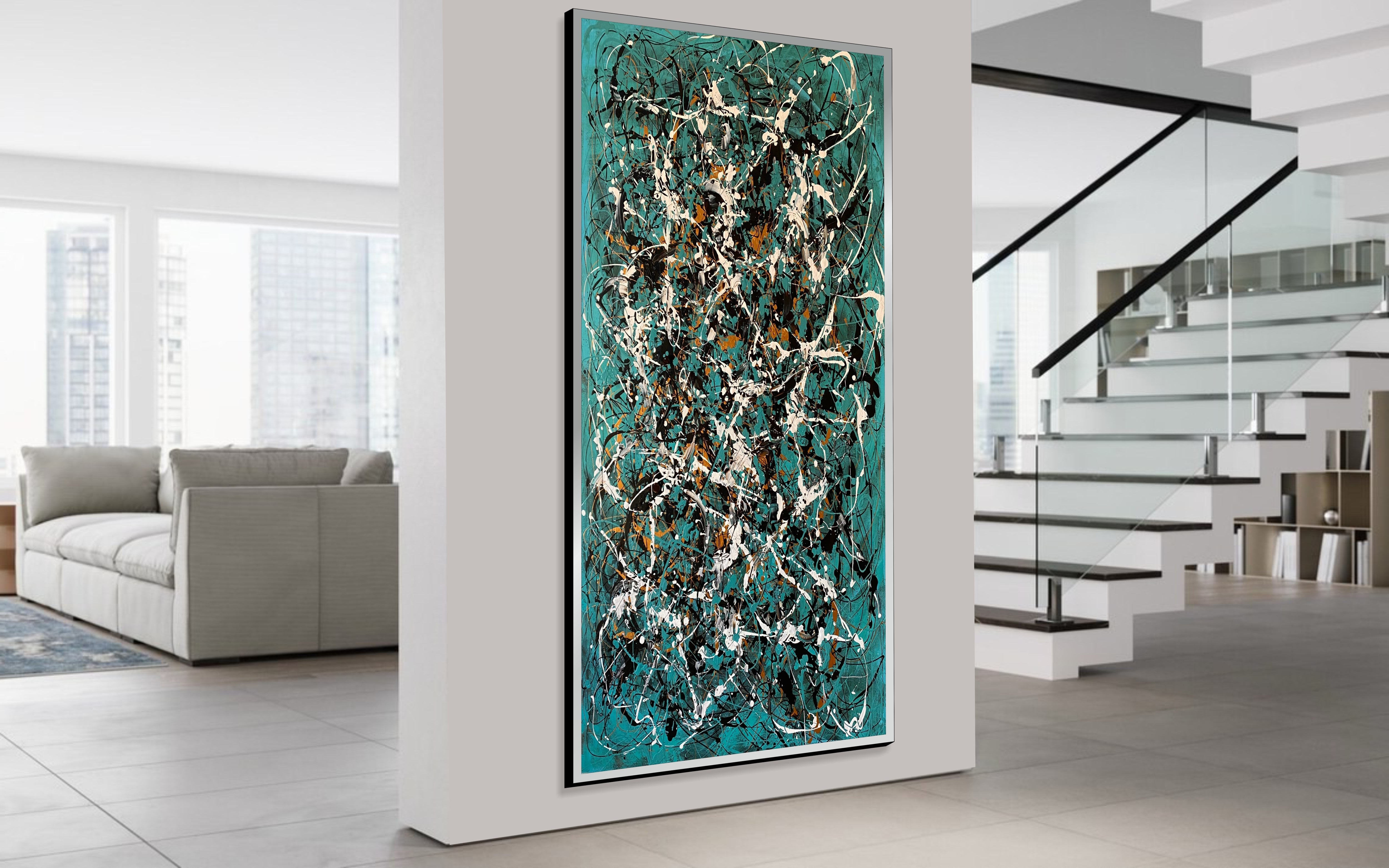 TURQUOISE FRENZY 40.1"x20.5"