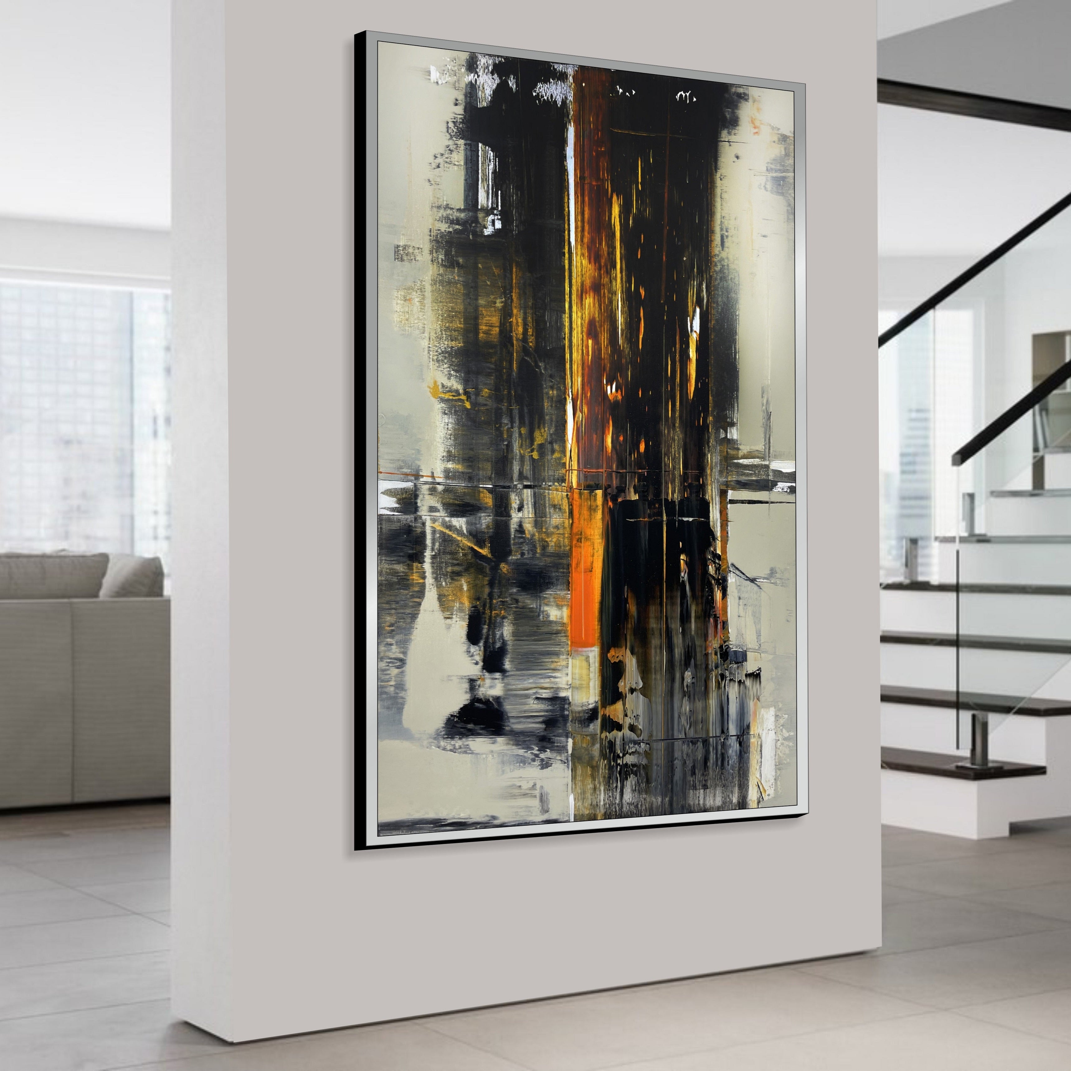 Custom abstract painting ASSOCIATION 128 42.3"x29.5"