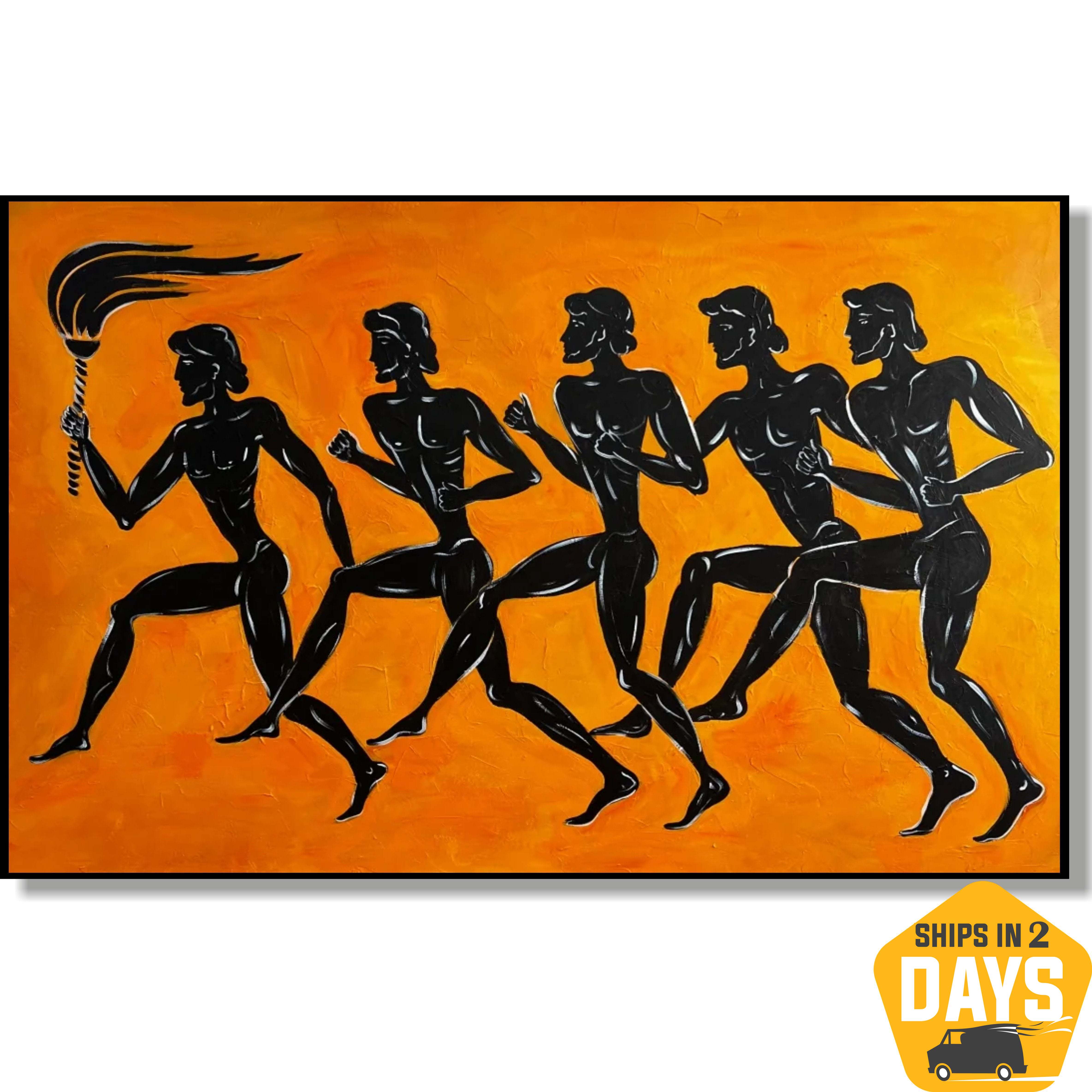 TORCHBEARERS IN MOTION 41"x61"