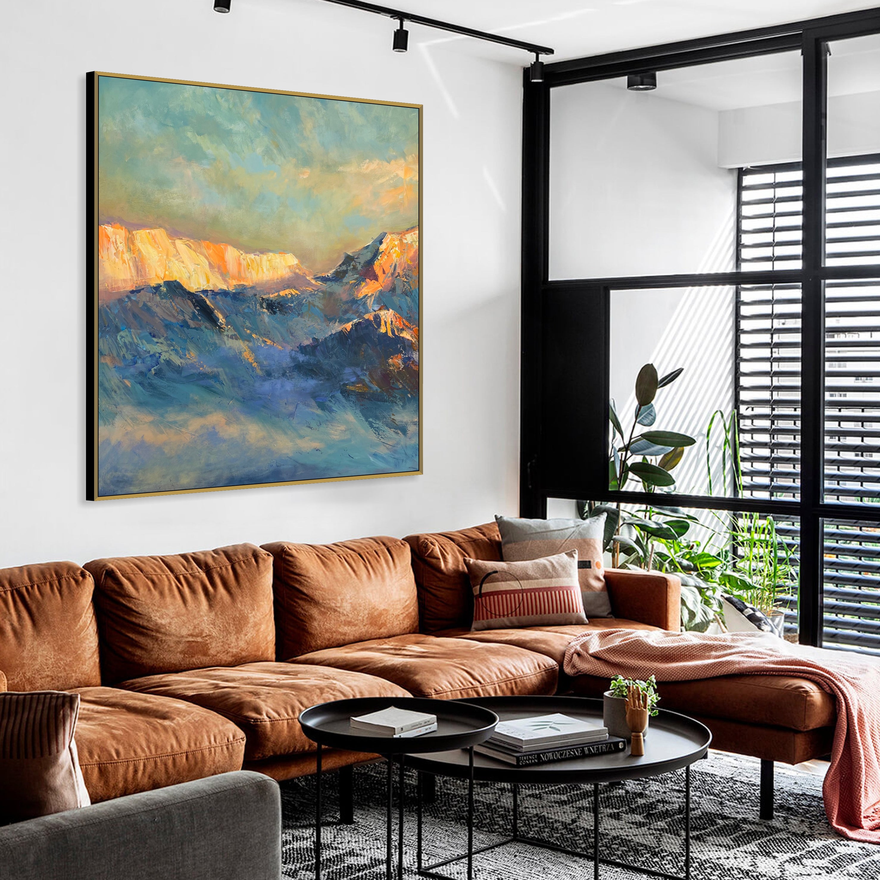 Abstract nature-inspired wall art GOLDEN SUMMIT