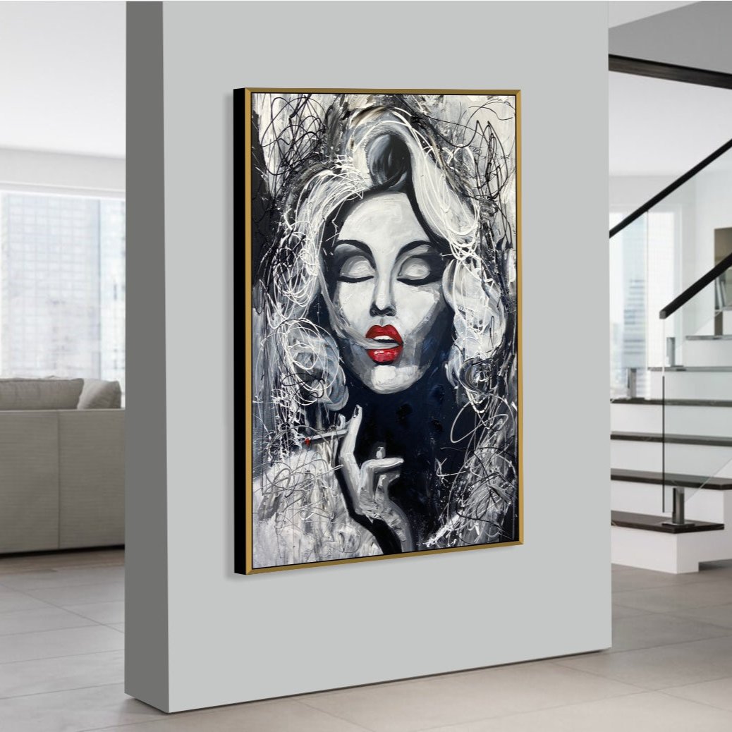 GLAMOUR IN MONOCHROME 54"x36"