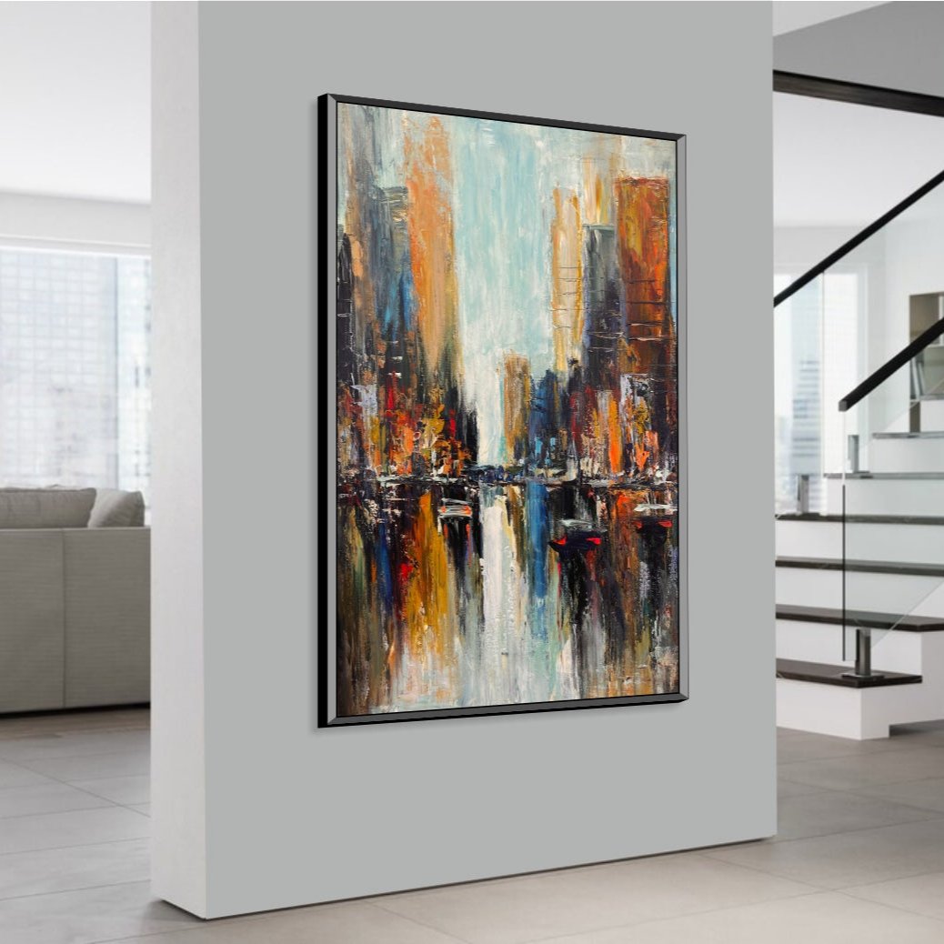 Abstract urban paintings DAYTIME CITYSCAPE