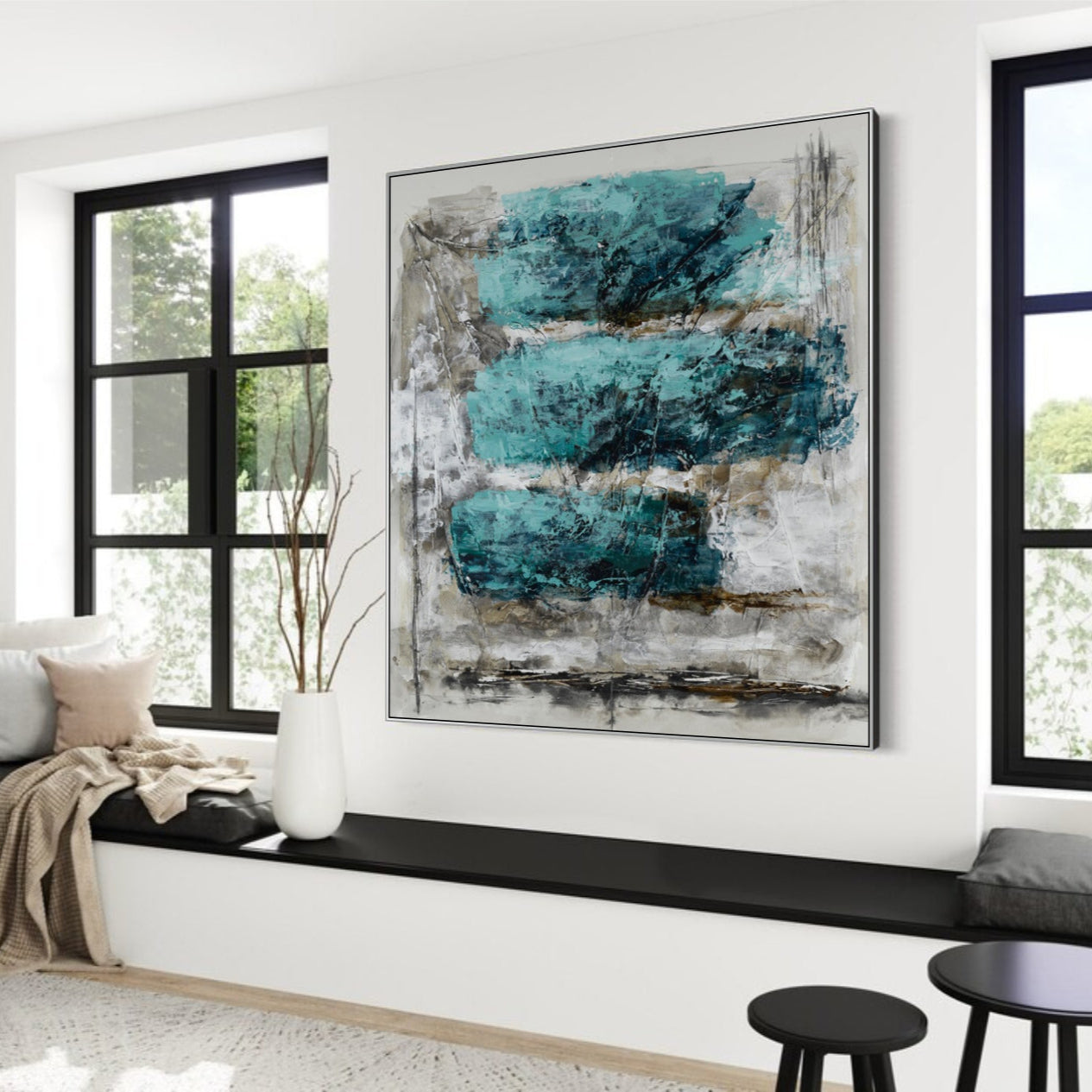 Minimalist abstract art AZURE TIDES