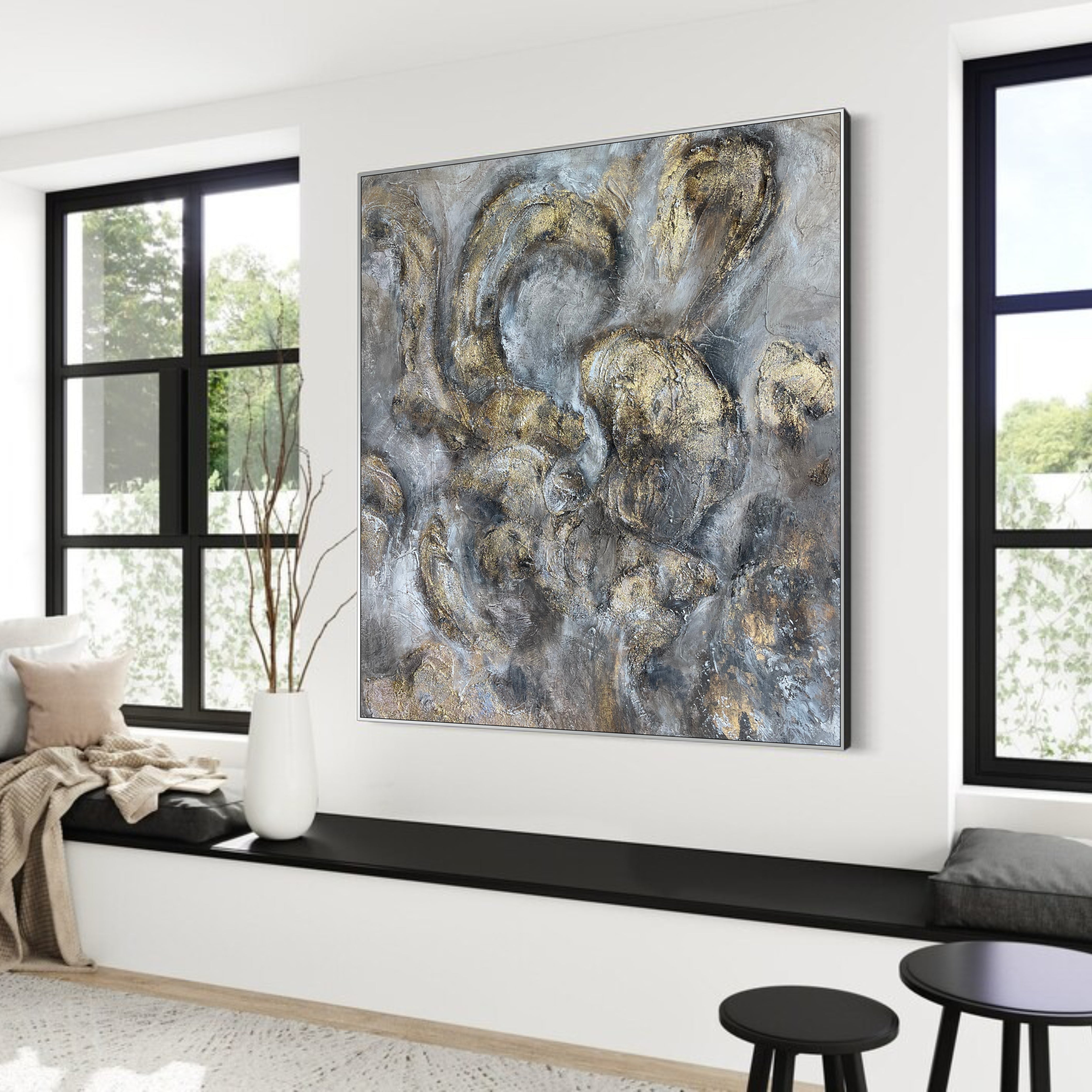 GLIMMERING SHADOWS 40"x40"