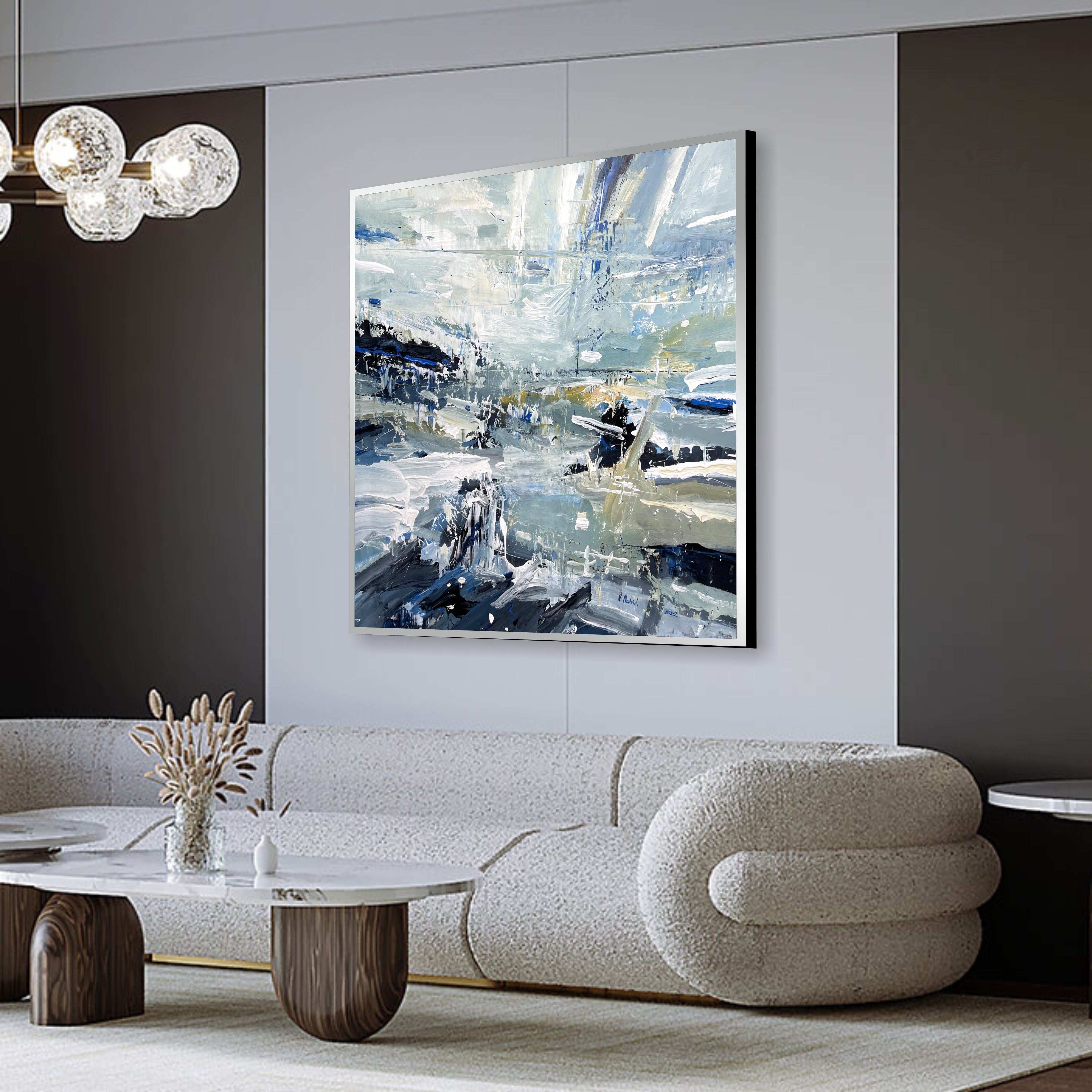 Modern abstract painting ASSOCIATION 209 44.5"x51.2"