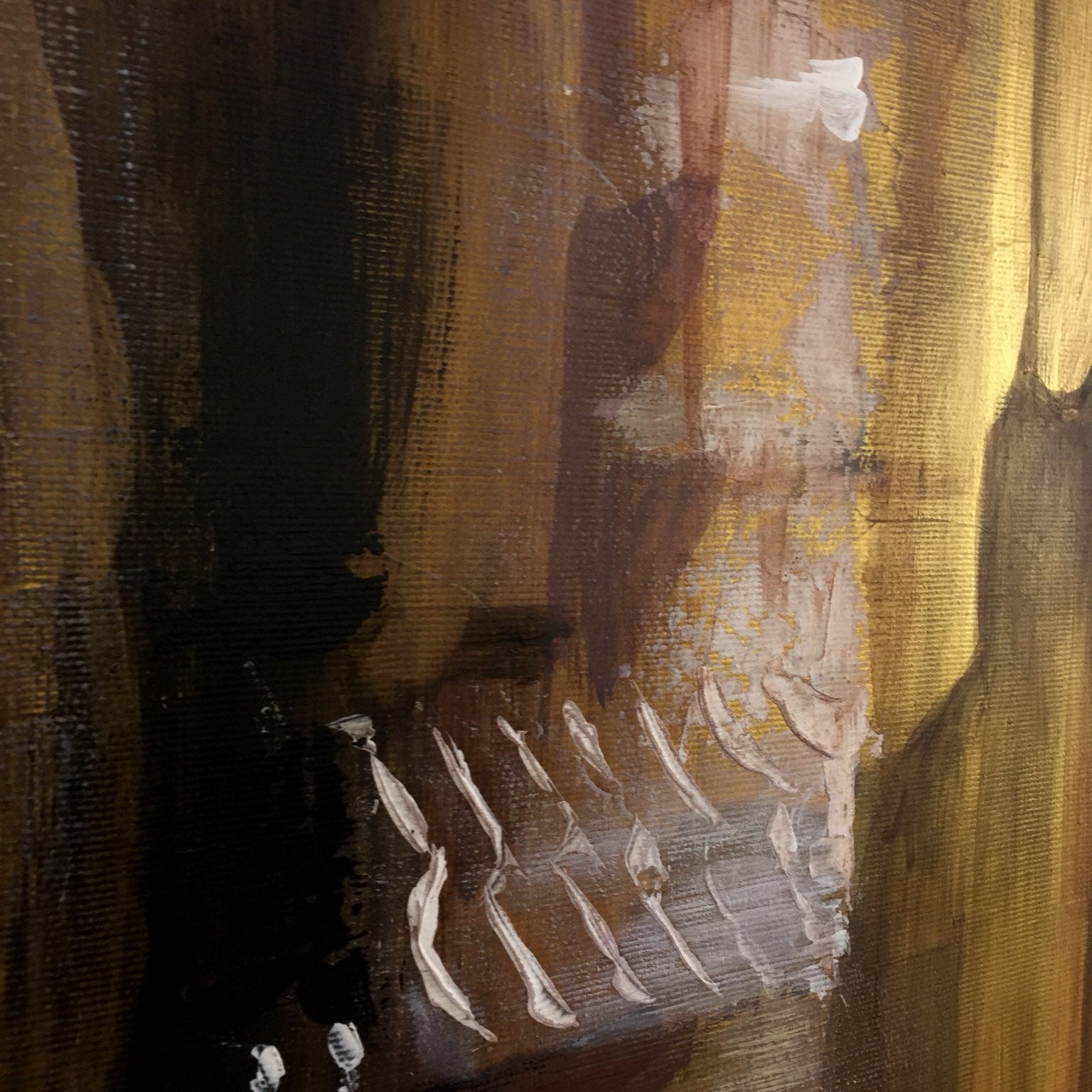 Brown tones paintings with golen accents RADIANCE OF ETERNITY