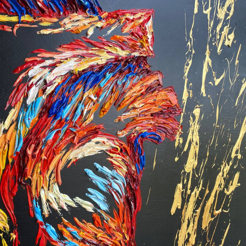 Textured artistic painting clinic decor LIFE SOURCE