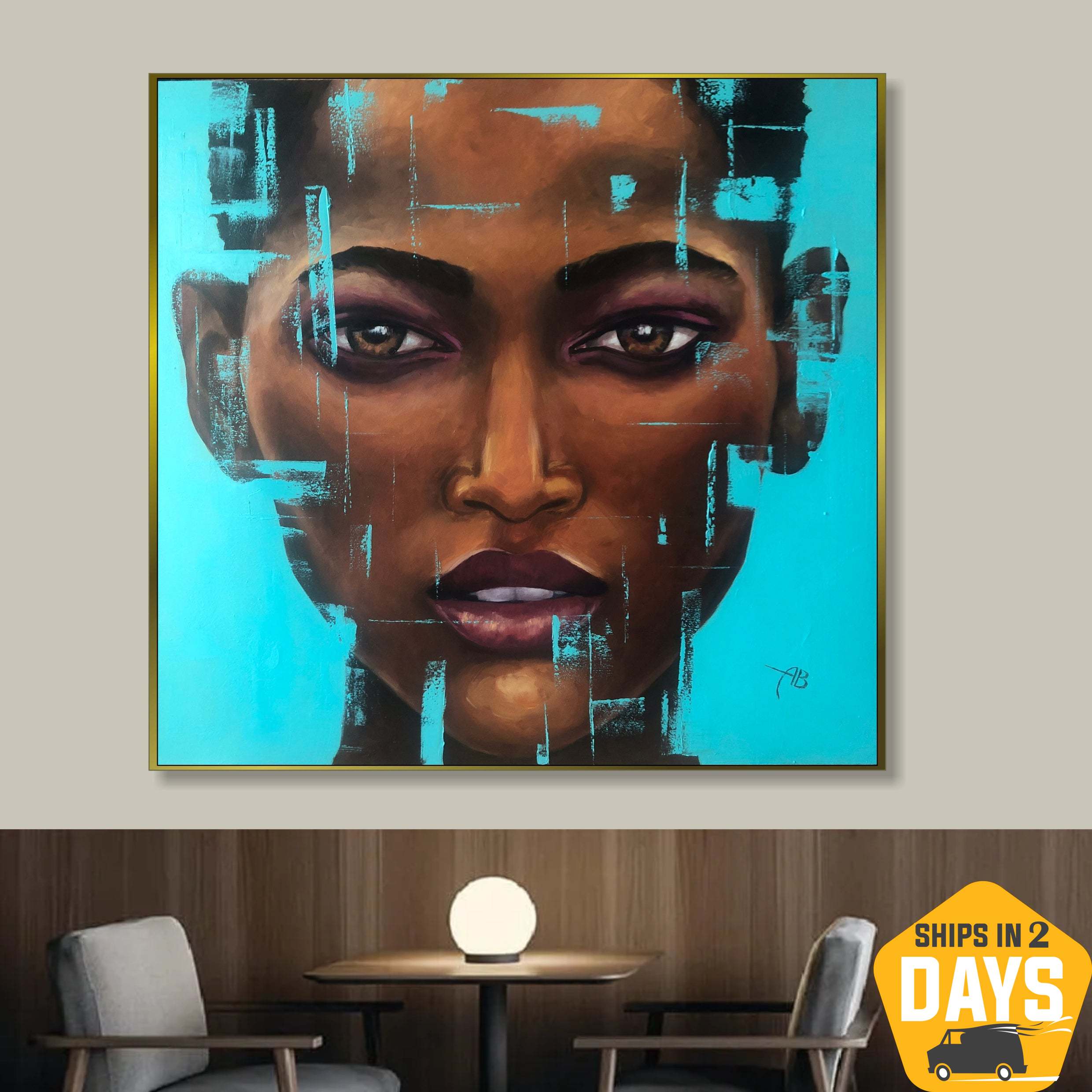 GLITCH BEAUTY 31.5"x31.5"